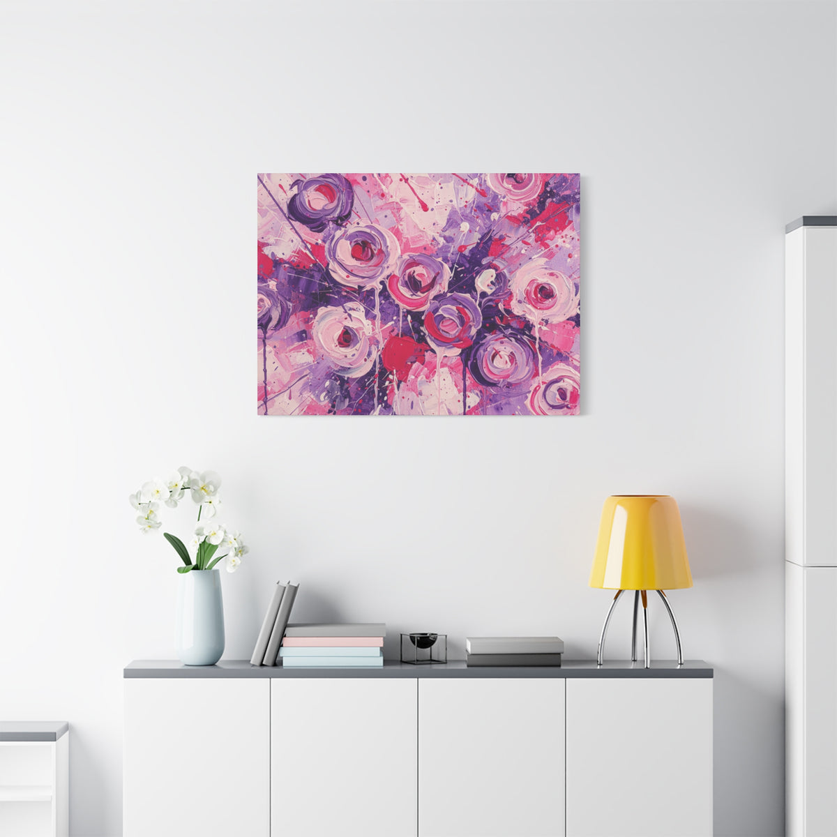 Abstract Art Canvas Print – Premium canvas print, Modern Wall Art, Matte Canvas, Ready to Hang, Home & Office Décor, Floral Abstract Canvas Print — Stretched Matte Wall Art