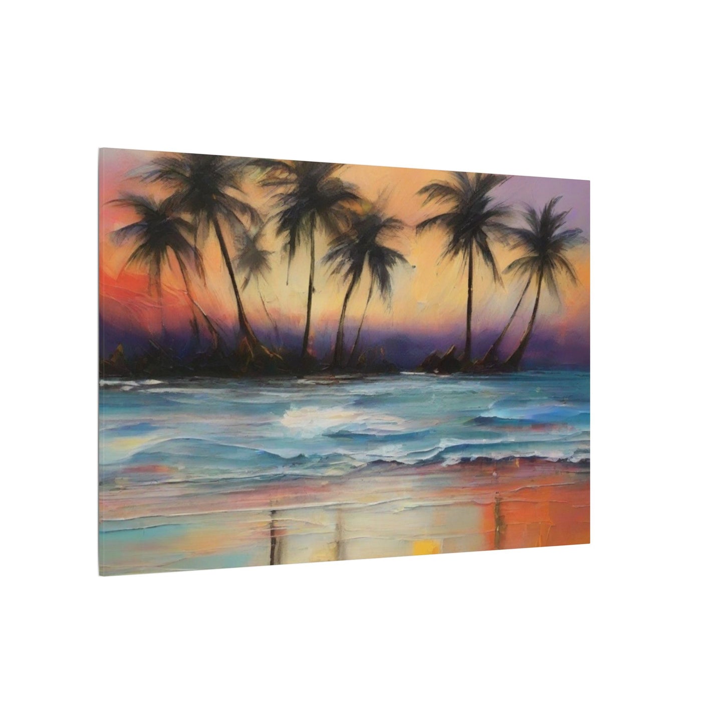 Abstract Art Canvas Print – Beach, Hawaii, Modern Wall Art, Digital Artwork, Matte Canvas, Ready to Hang, Home & Office Décor, Modern Wall Décor, Matte Canvas, Stretched, 0.75"