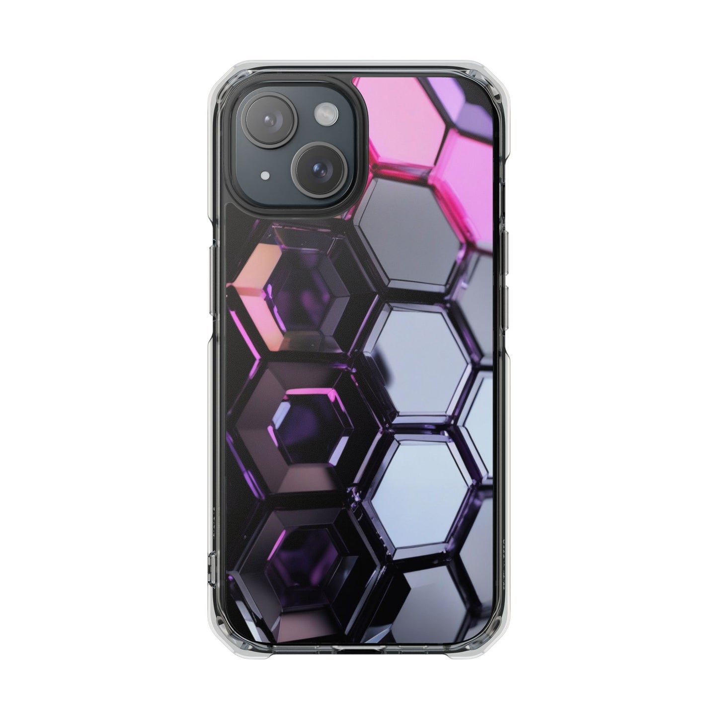 Magnetic Phone Case for iPhone 16/15/14 | Stylish Clear Impact Case, Trendy Protection for iPhone, Unique Gifts for Tech Lovers, Modern Aesthetic