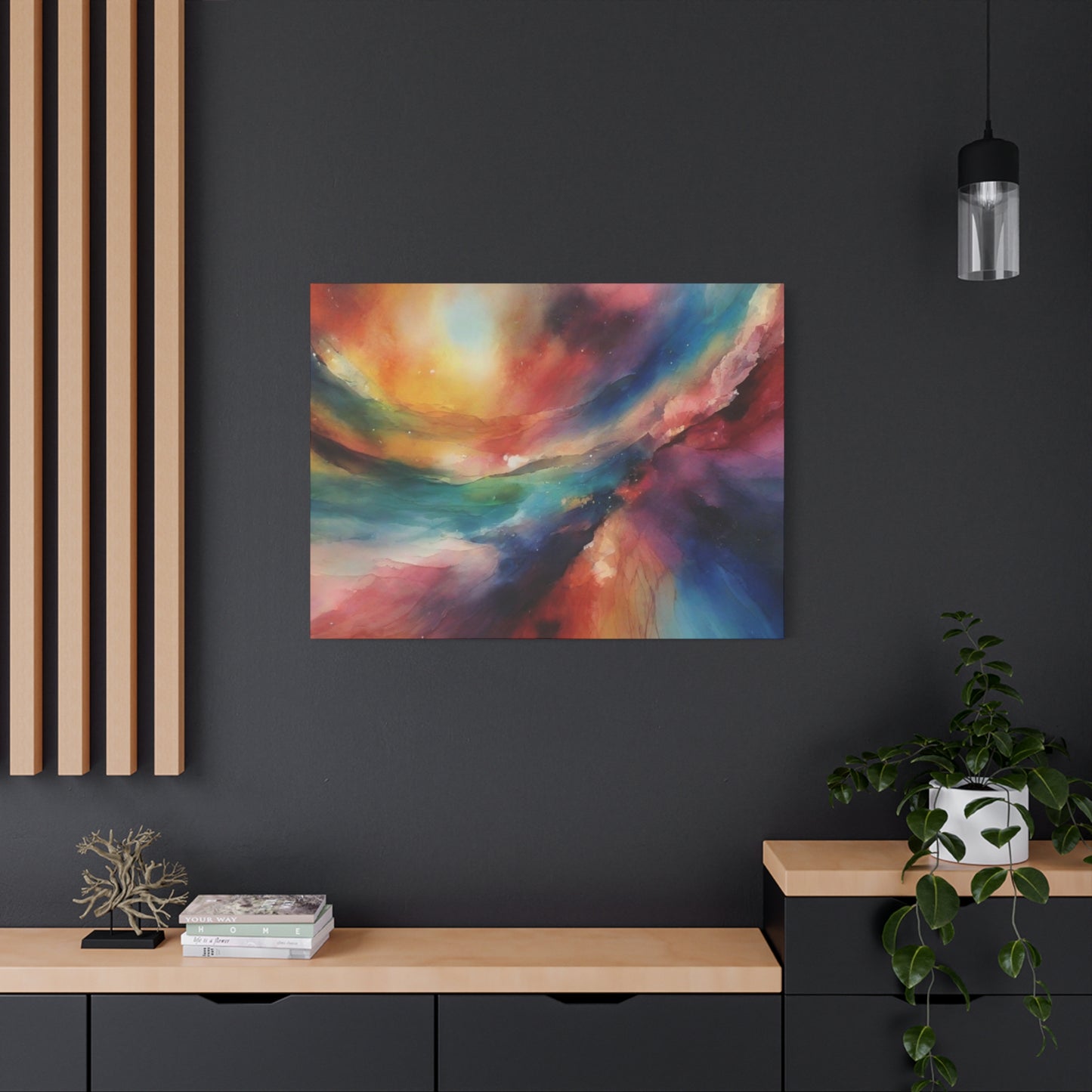 Abstract Art Canvas Print – Modern Wall Art, Space, Galaxy, Matte Canvas, Ready to Hang, Home & Office Décor, Modern Wall Décor