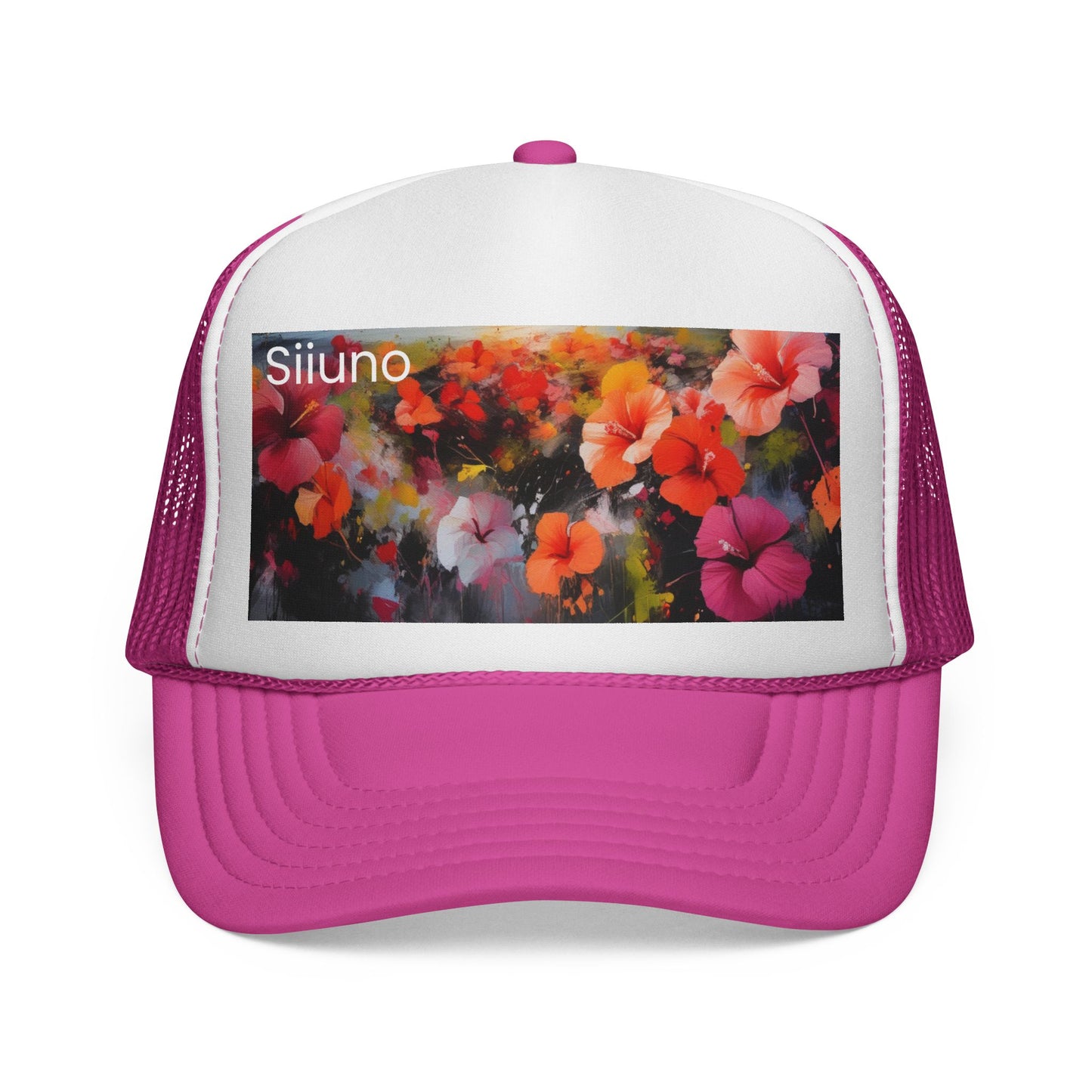 Floral Print Trucker Cap - Vibrant Summer Style