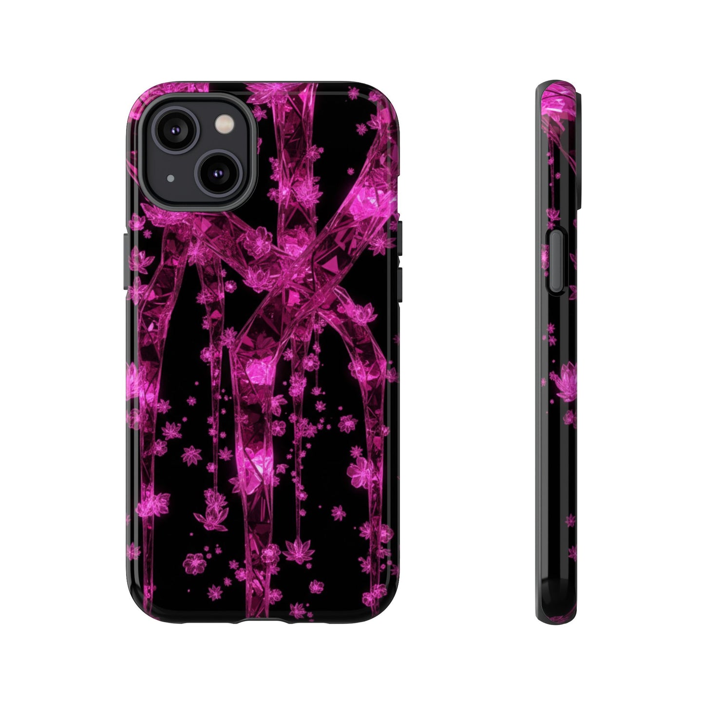 iPhone Tough Cases Phone Cases for iPhone 14\15\16\17– Dual Layer, Matte/Glossy Finish, Wireless Charging Compatible. Tough Cases — Pink Shockproof Phone Case