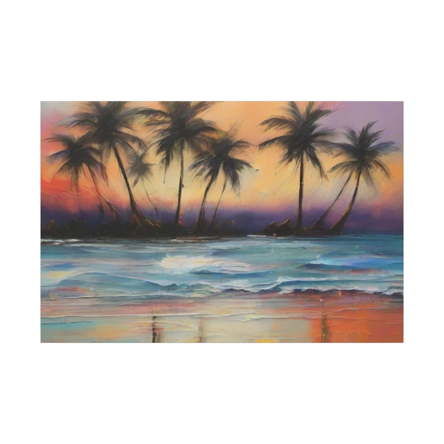 Abstract Art Canvas Print – Beach, Hawaii, Modern Wall Art, Matte Canvas, Ready to Hang, Home & Office Décor, Modern Wall Décor, Matte Canvas, Stretched, 0.75"