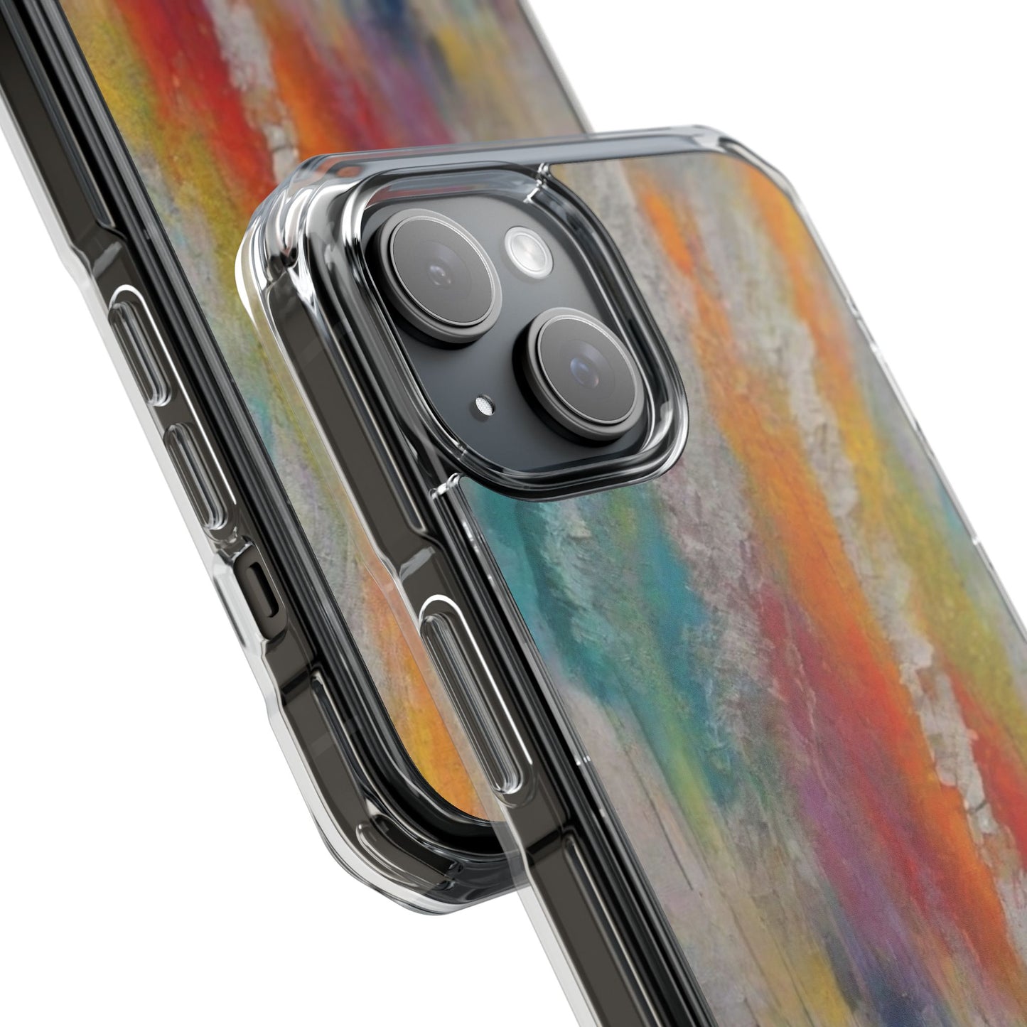 Magnetic Impact Phone Case for iPhone 16/15/14. Vibrant Magnetic Clear Phone Case, Artistic Design, Custom Phone Cover, Gift for Her, Colorful Aesthetic, Phone Accessories