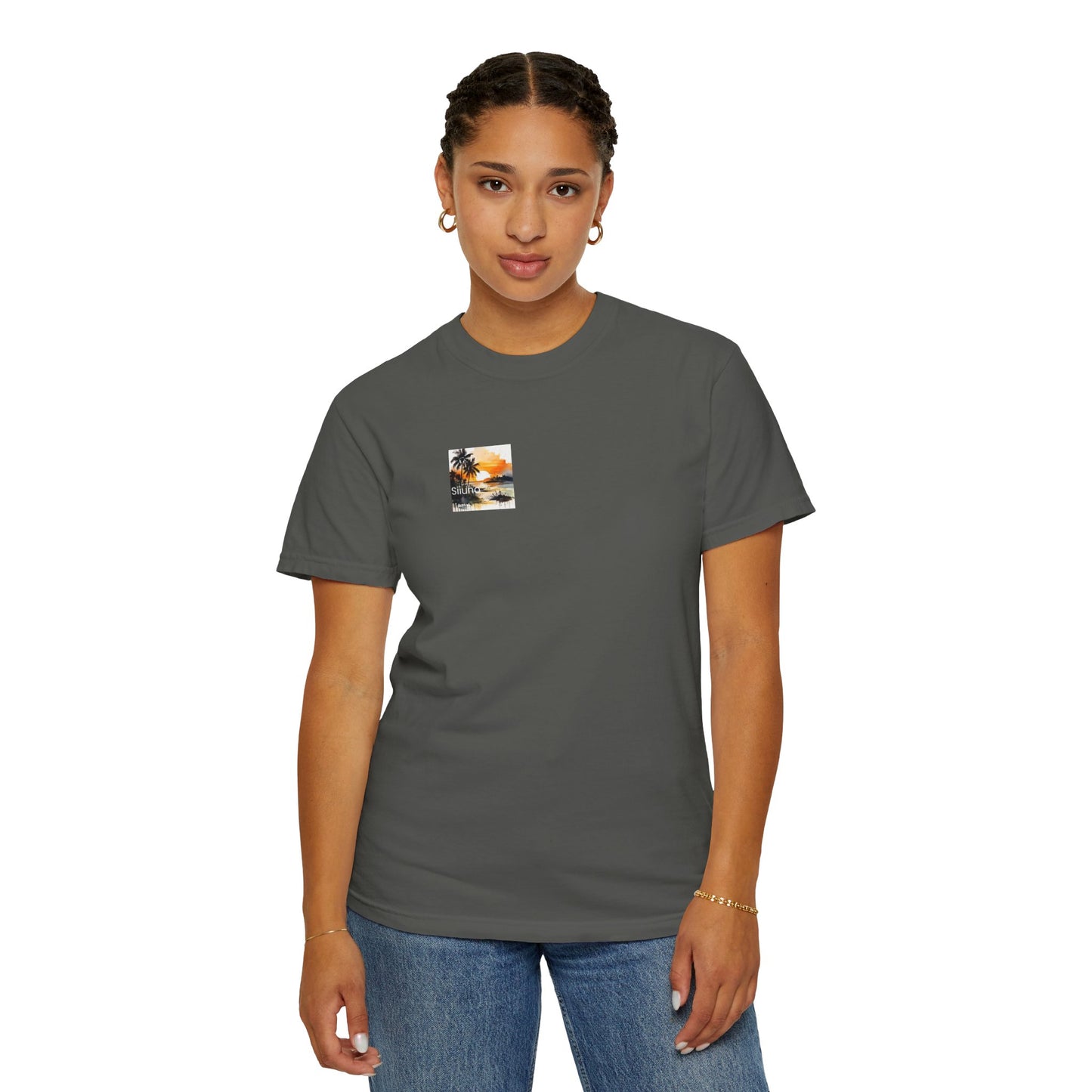 Tropical Sunset T-shirt | Unisex Garment-Dyed Tee | Beach Vibe, Summer Fashion, Vacation Essential, Gift Idea, Relaxed Style