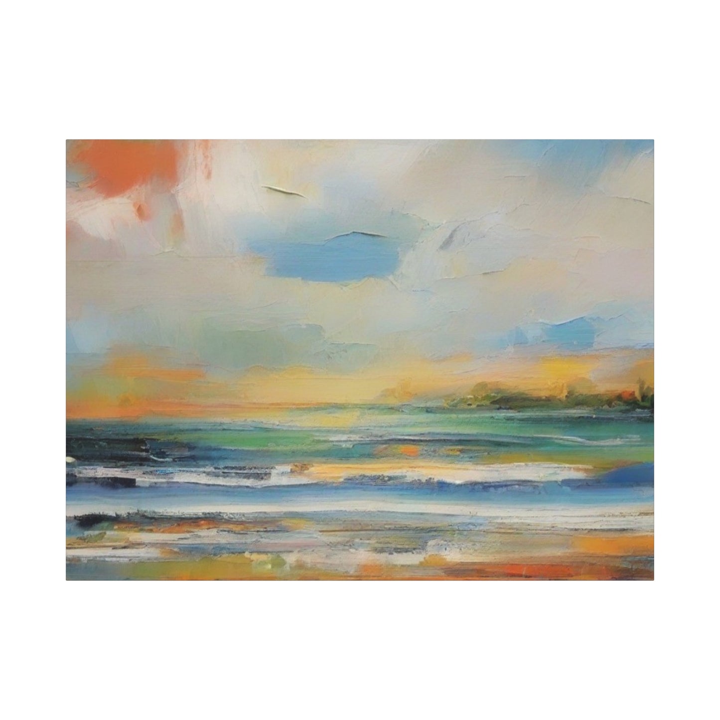 Abstract Art Canvas Print – Modern Wall Art, Matte Canvas, Ready to Hang, Home & Office Décor, Modern Wall Décor, Serene Coastal Canvas Art
