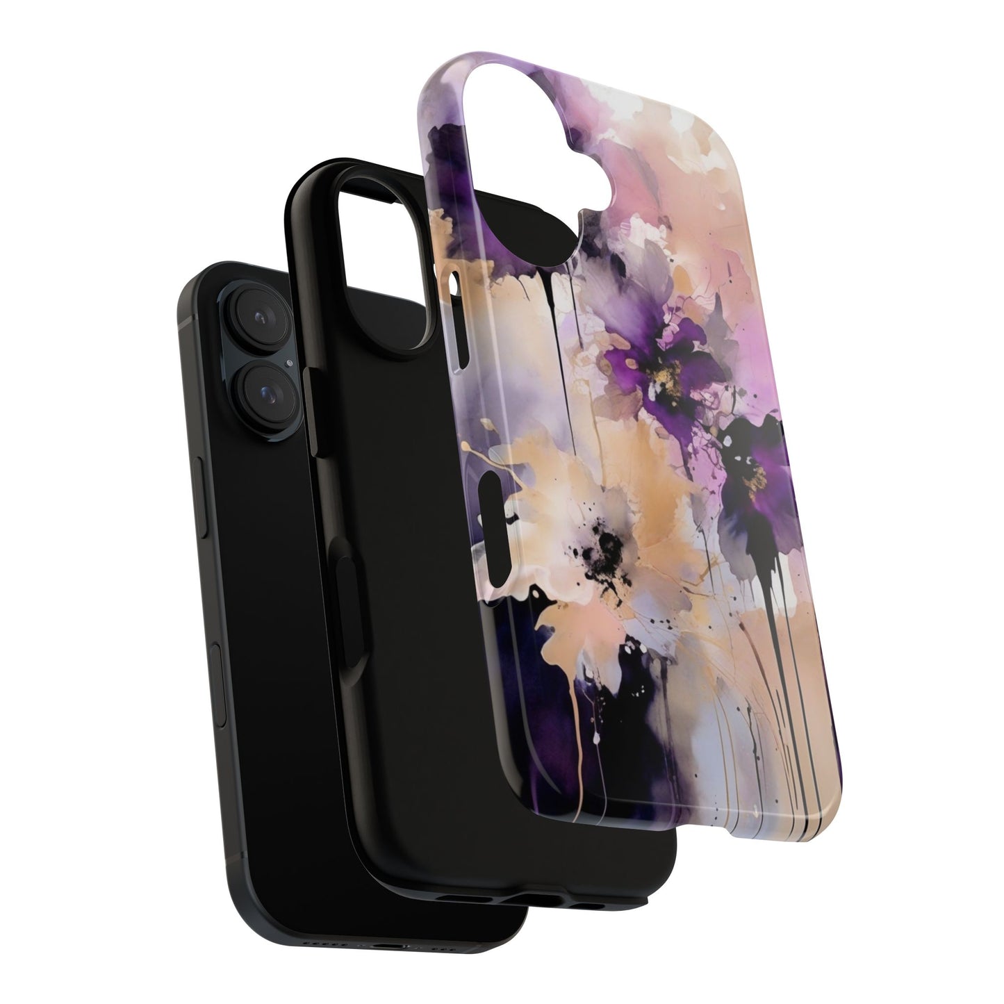 iPhone Tough Case Phone Case for iPhone 15\16 – Dual Layer, Matte/Glossy Finish, Wireless Charging Compatible