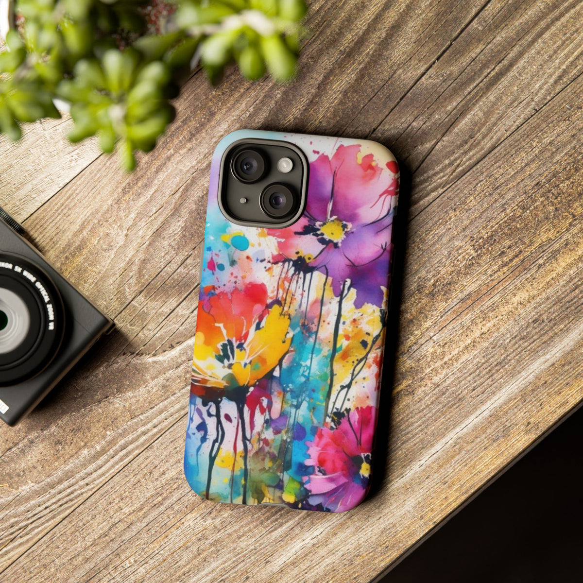 Tough Case Phone Case for iPhone 14,15,16 – Dual Layer, Matte/Glossy Finish, Wireless Charging Compatible