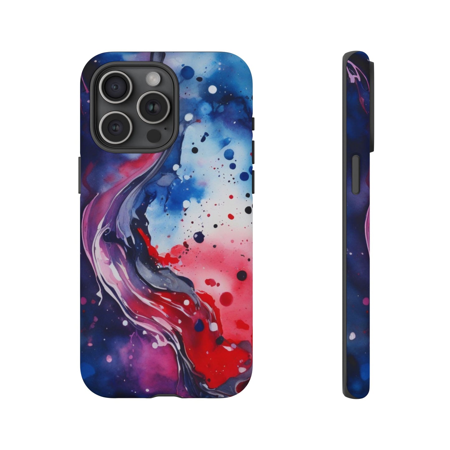 Abstract Galaxy Tough Phone Case  for iPhone 17/16/15/14 – Protective Cover