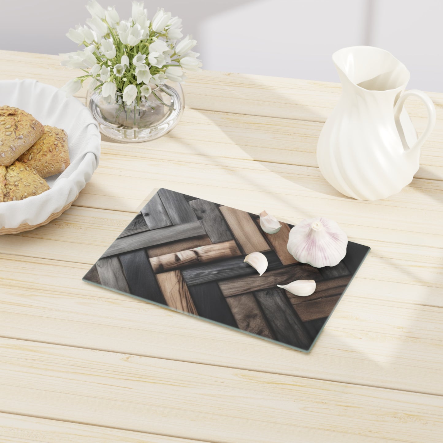 Tempered Glass Cutting Board – Hygienic, Scratch-Resistant, Dishwasher-Safe | Modern Kitchen Essential