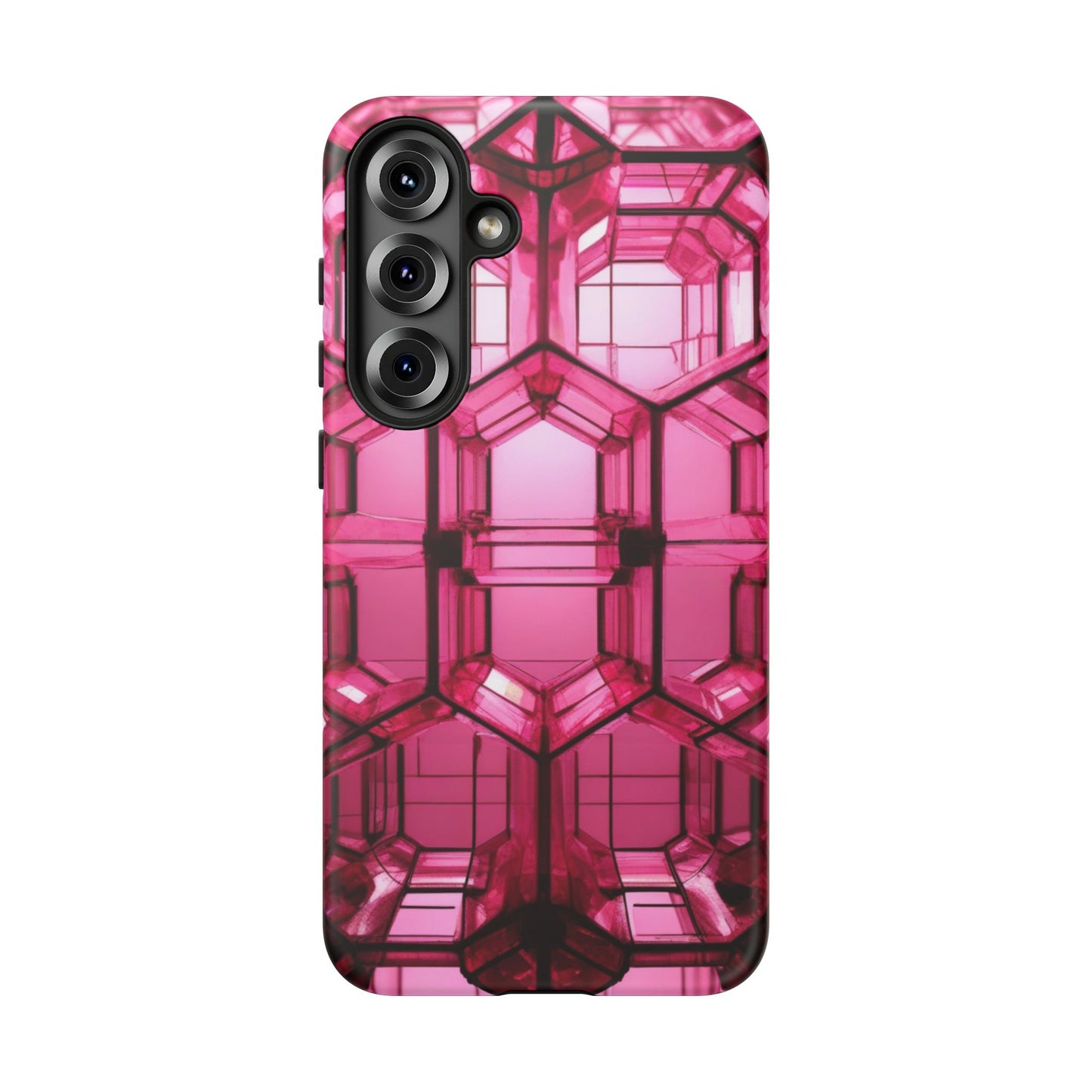 Stylish Tough Phone Case for Samsung Galaxy S25/S24/S23 - Pink, Gifts for Her, New Phone Case