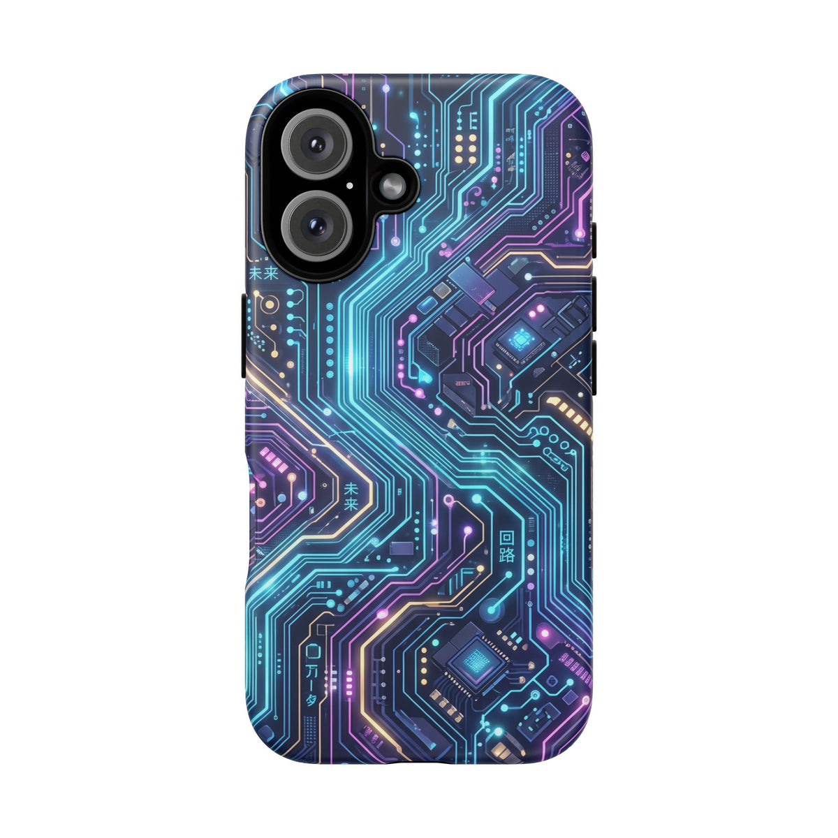 iPhone Tough Cases Phone Cases for iPhone 14\15\16\17\18 – Dual Layer, Matte/Glossy Finish, Wireless Charging Compatible. Tech Circuit Tough Phone Case.