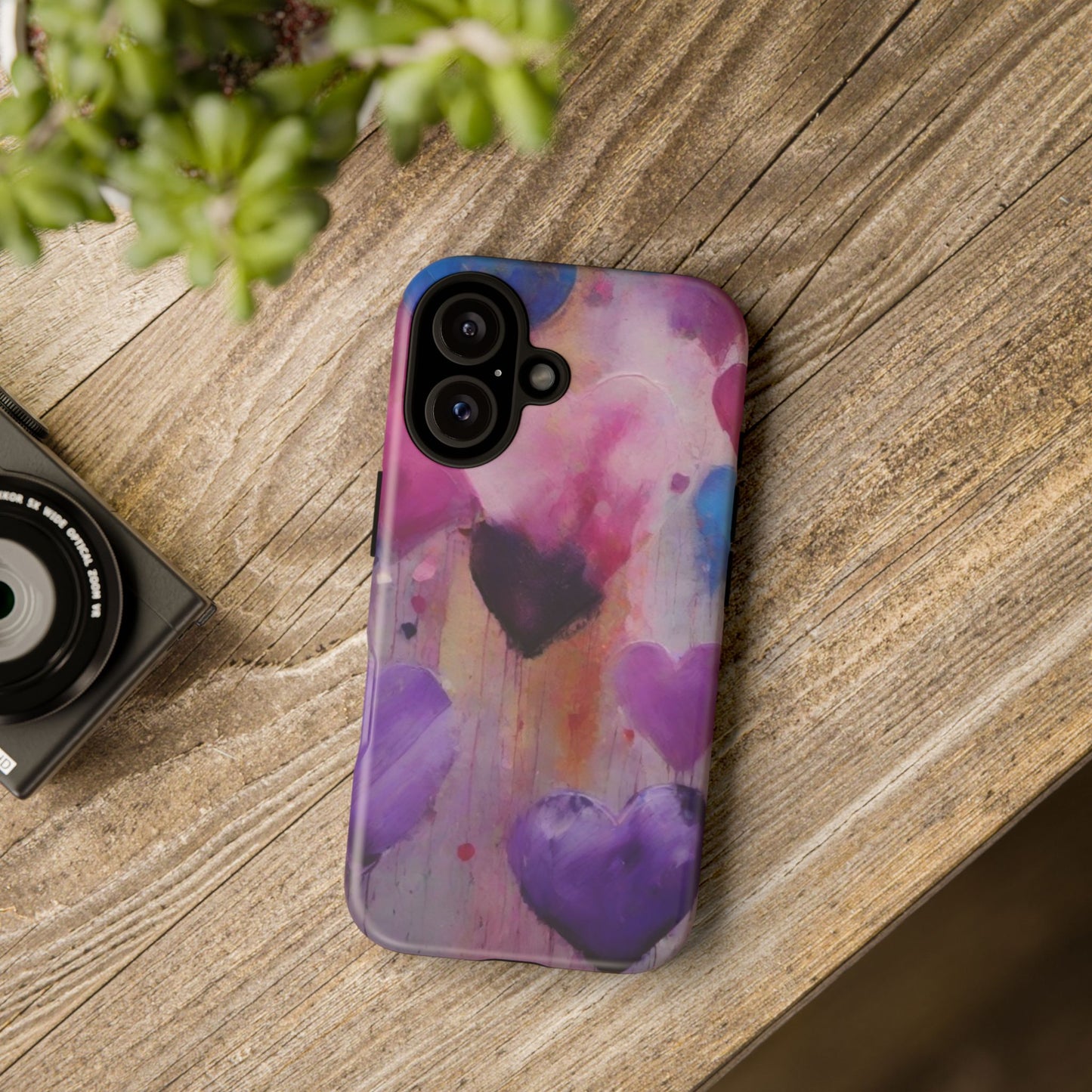 iPhone Tough Case Phone Case for iPhone 16, Samsung Galaxy S25 – Dual Layer, Matte/Glossy Finish, Wireless Charging Compatible