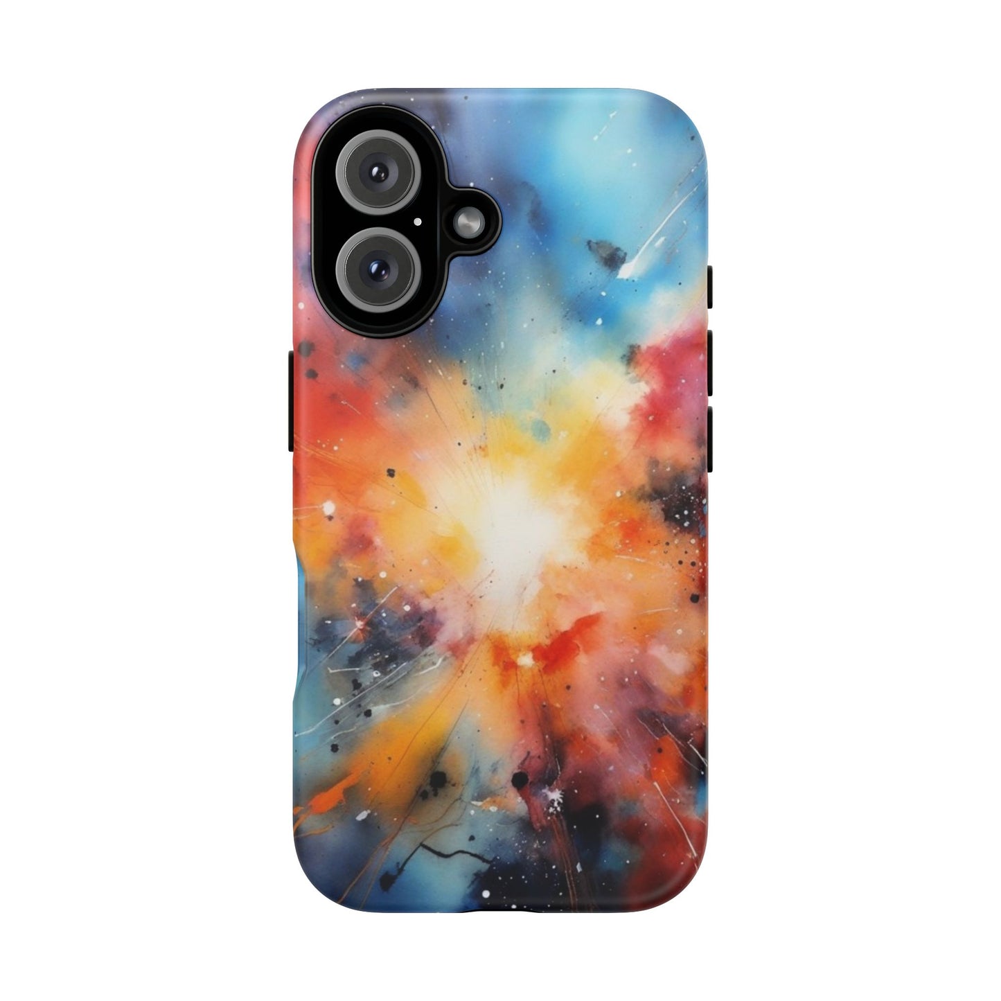 iPhone Tough Case Phone Case for iPhone 14\15\16 – Dual Layer, Matte/Glossy Finish, Wireless Charging Compatible, Galaxy Explosion Phone Case - Tough and Stylish Protection