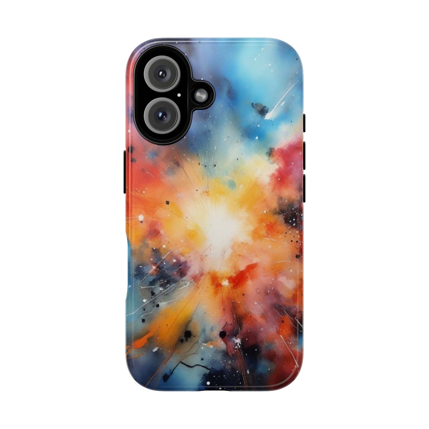 iPhone Tough Case Phone Case for iPhone 14\15\16 – Dual Layer, Matte/Glossy Finish, Wireless Charging Compatible, Galaxy Explosion Phone Case - Tough and Stylish Protection