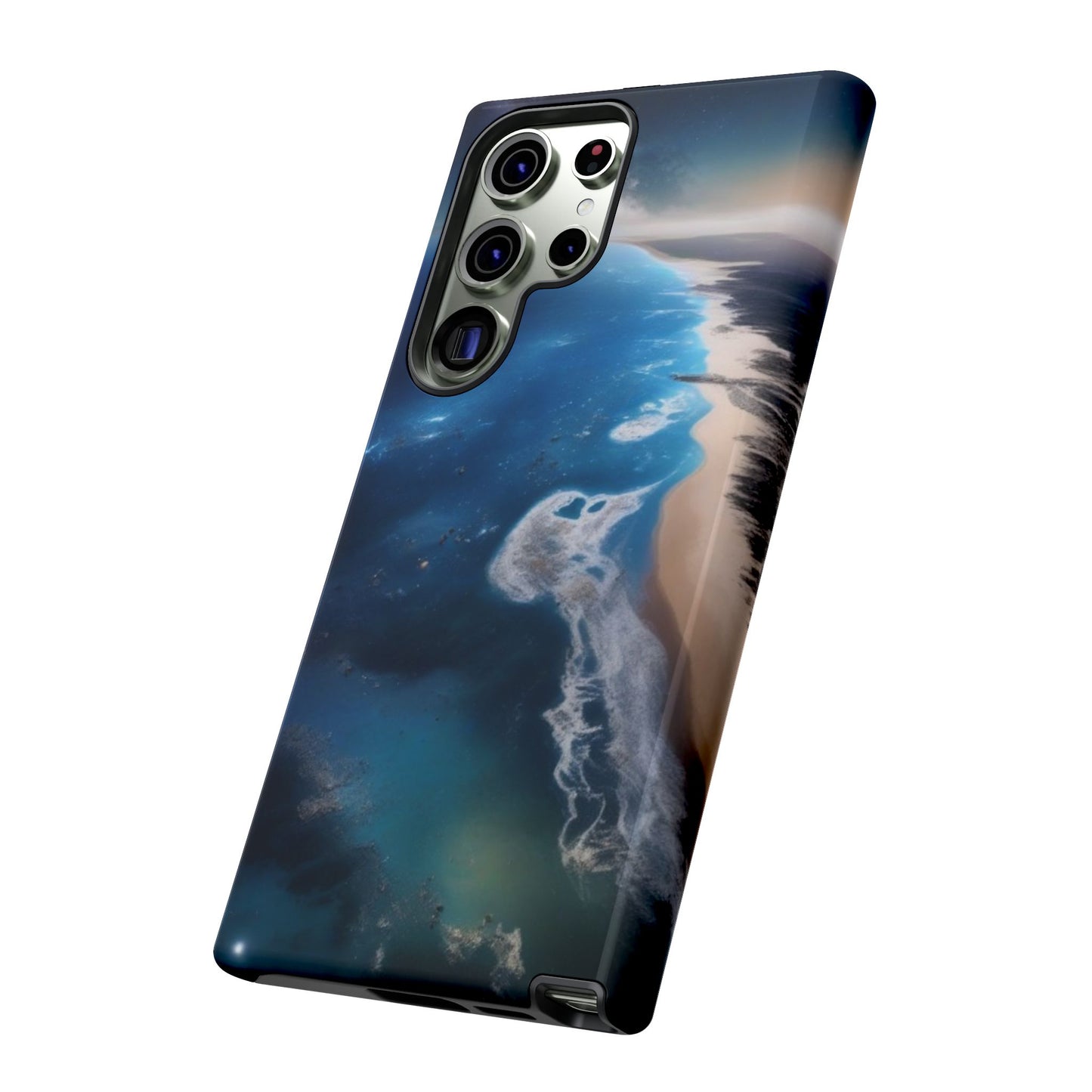 Tough Case Phone Case for Samsung Galaxy S26/S25/S24/S23/S22 – Dual Layer, Matte/Glossy Finish, Wireless Charging CompatibleOcean Wave Phone Case - Tough, Stylish Protection for Beach Lovers