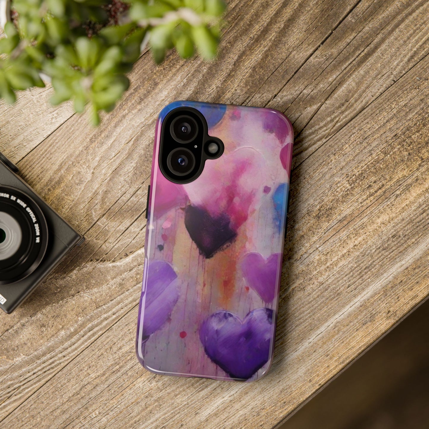 iPhone Tough Case Phone Case for iPhone 16, Samsung Galaxy S25 – Dual Layer, Matte/Glossy Finish, Wireless Charging Compatible