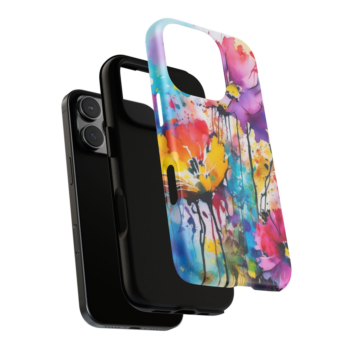 Tough Case Phone Case for iPhone 14,15,16 – Dual Layer, Matte/Glossy Finish, Wireless Charging Compatible