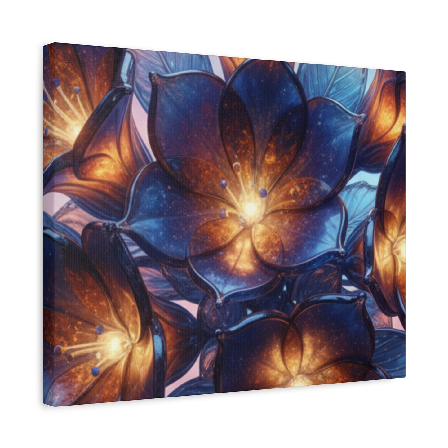 Canvas Print – Modern Wall Art, Matte Canvas, Ready to Hang, Home & Office Décor, Modern Wall Décor, Floral Canvas Wall Art — Illuminated Blossom Matte Stretched Print