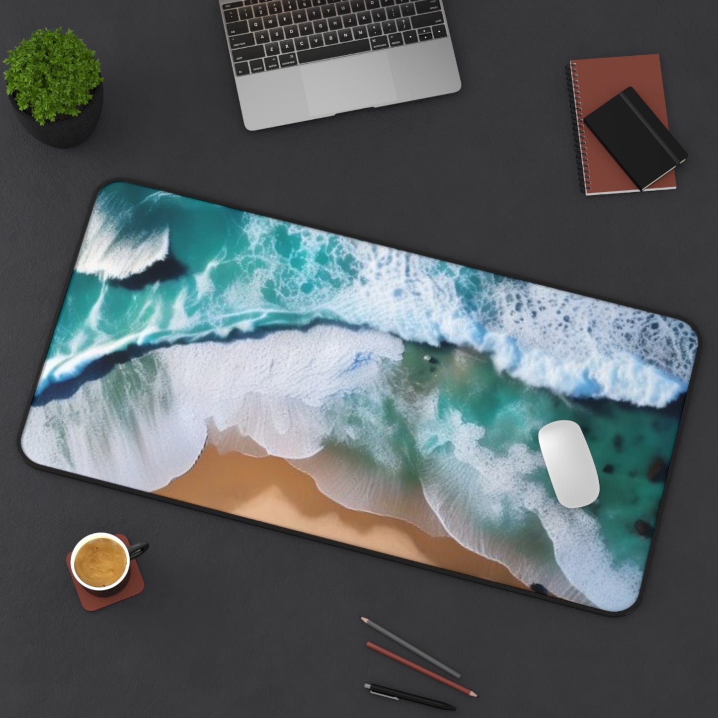 Large Gaming Mouse Pad – Premium Mouse Pad & Tech Accessory for Home & Office, Premium Desk Mat, Gaming Mouse Pad, Non-slip, Ocean Waves Desk Mat – Create a Serene Workspace
