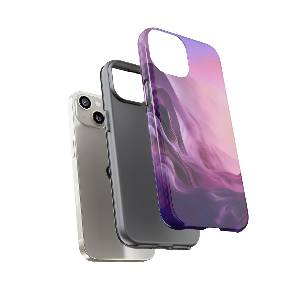 iPhone Tough Case Phone Case for iPhone 14\15\16 – Dual Layer, Matte/Glossy Finish, Wireless Charging Compatible