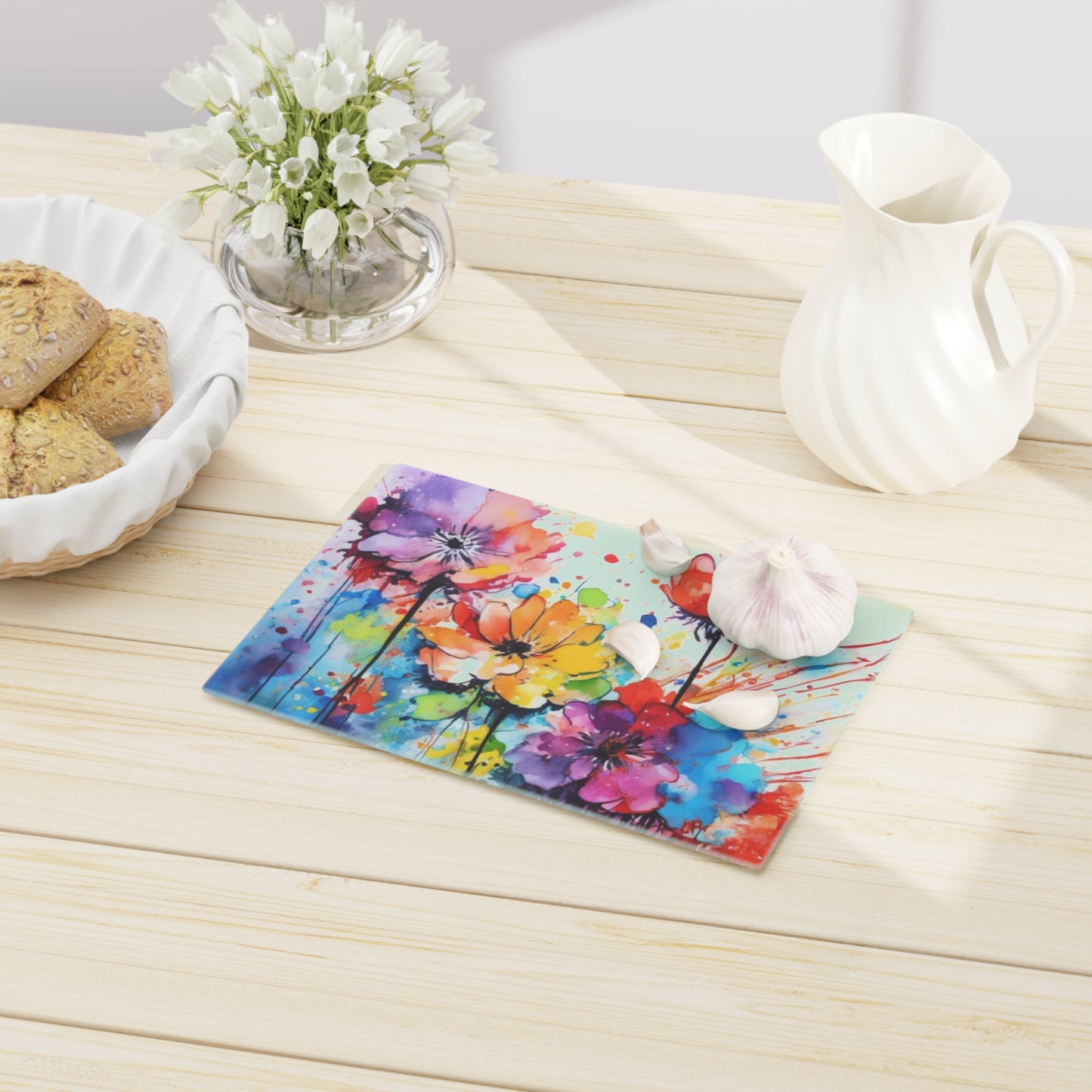 Tempered Glass Cutting Board – Hygienic, Scratch-Resistant, Dishwasher-Safe | Modern Kitchen Essential