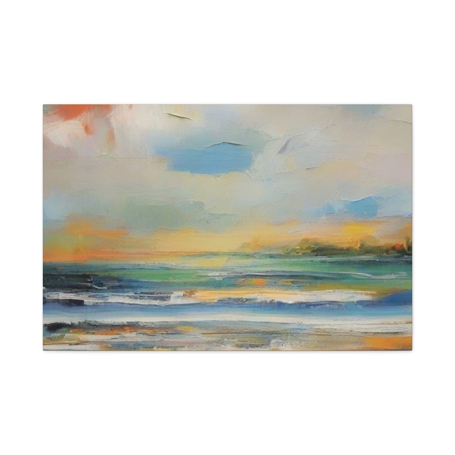 Abstract Art Canvas Print – Modern Wall Art, Matte Canvas, Ready to Hang, Home & Office Décor, Modern Wall Décor, Serene Coastal Canvas Art