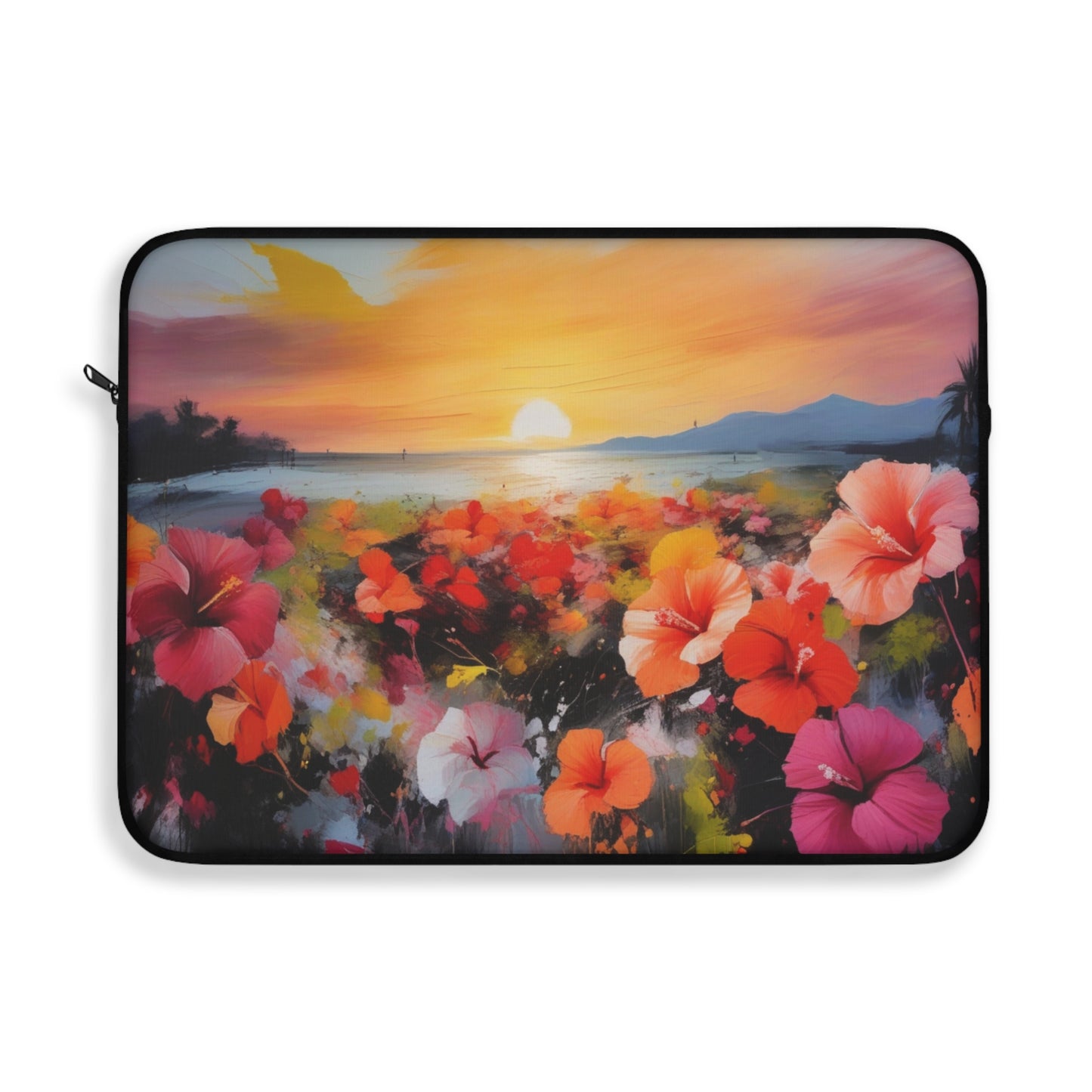 Laptop Sleeve, Colorful Laptop Case, Art Sleeve, Gifts for Her, Bright Floral Design, Tech Accessories