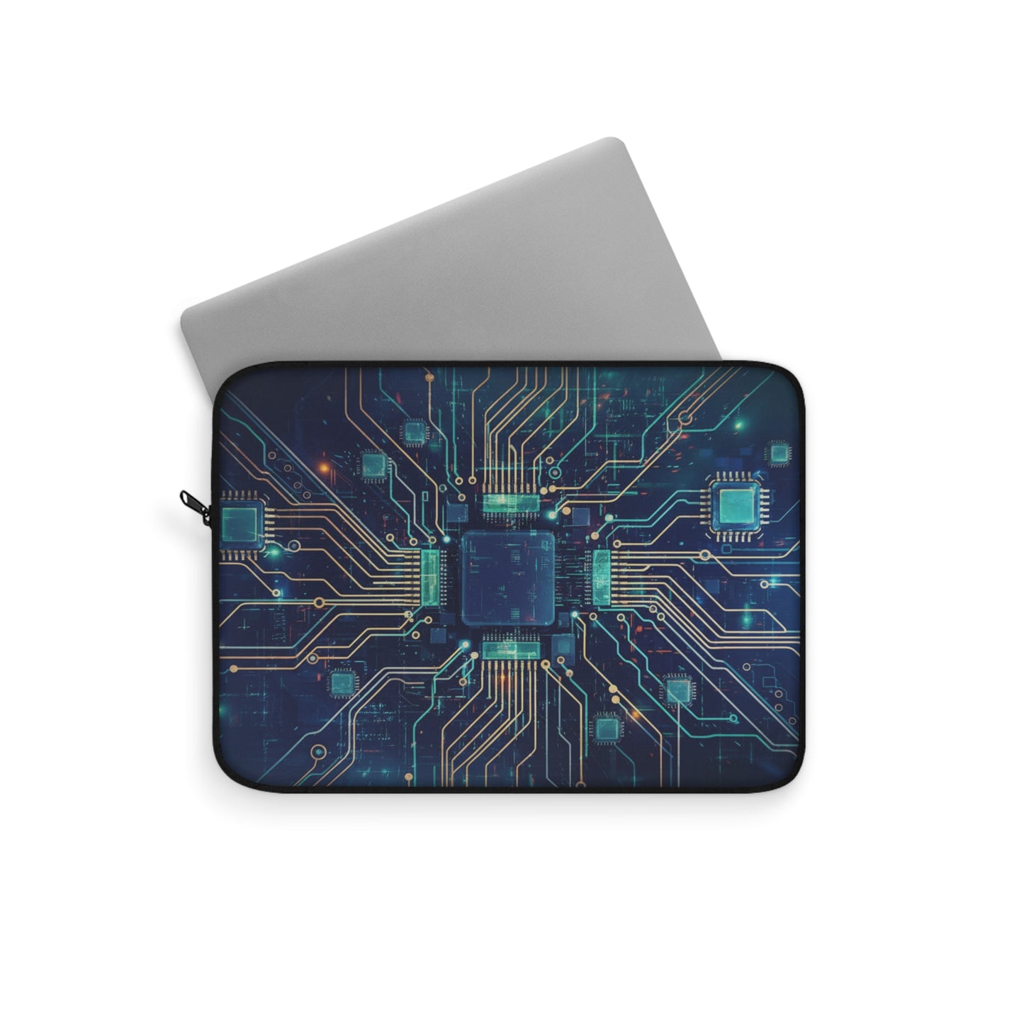 Laptop Sleeve - Modern Tech Accessory, Gift for Students, Stylish Computer Case, Office Essentials | Chic Device Protection for Tech Lovers, Modern Gift, College Essentials, Travel Accessory. Circuit...