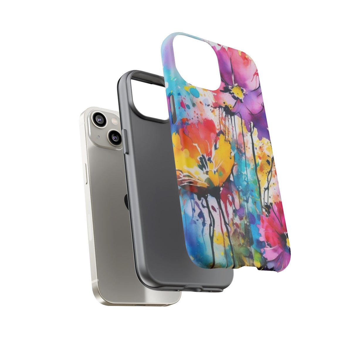 Tough Case Phone Case for iPhone 14,15,16 – Dual Layer, Matte/Glossy Finish, Wireless Charging Compatible