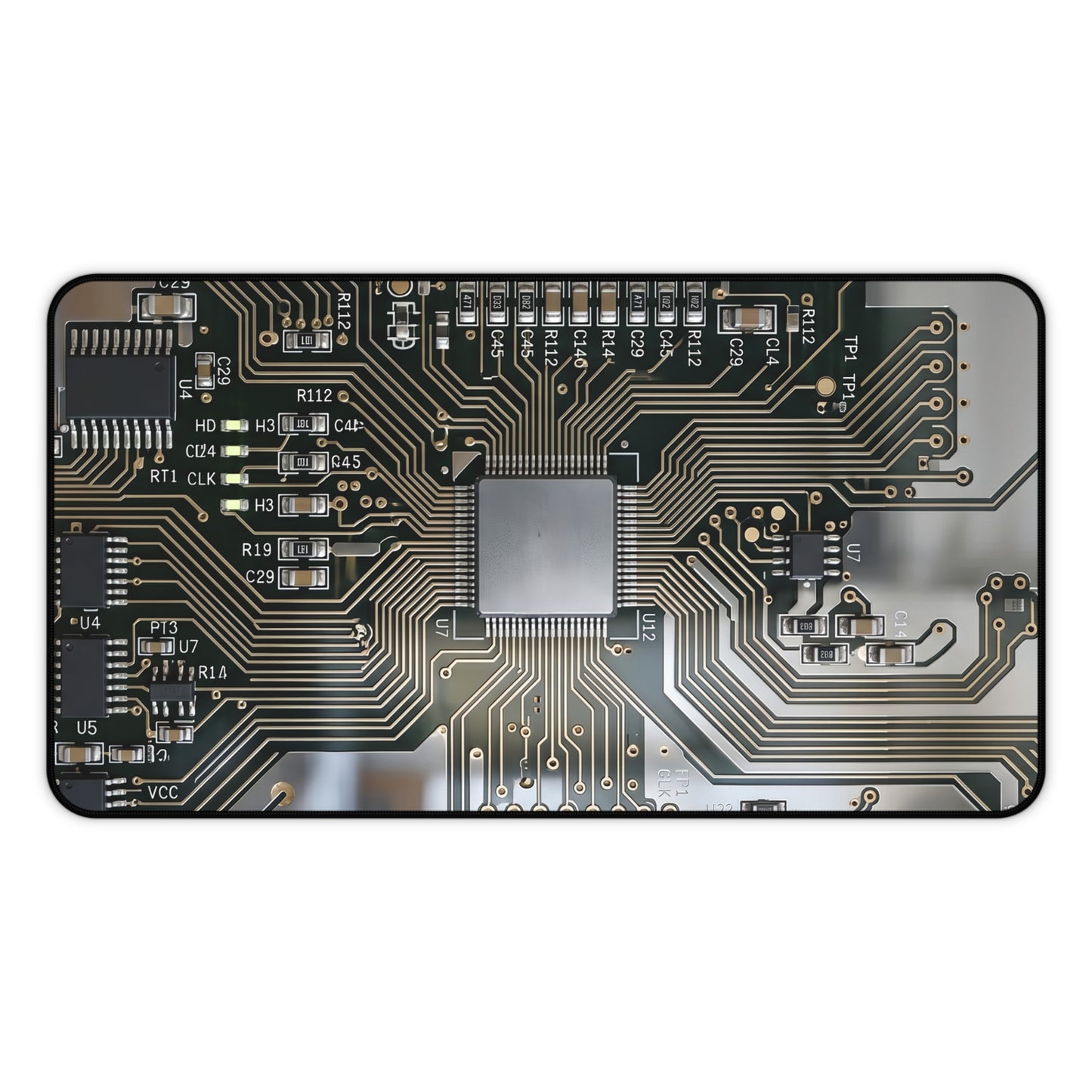 Large Gaming Mouse Pad – Premium Mouse Pad & Tech Accessory for Home & Office, Premium Desk Mat, Gaming Mouse Pad, Non-slip, Circuit Board Desk Mat — Tech Microchip Gaming Mouse Pad