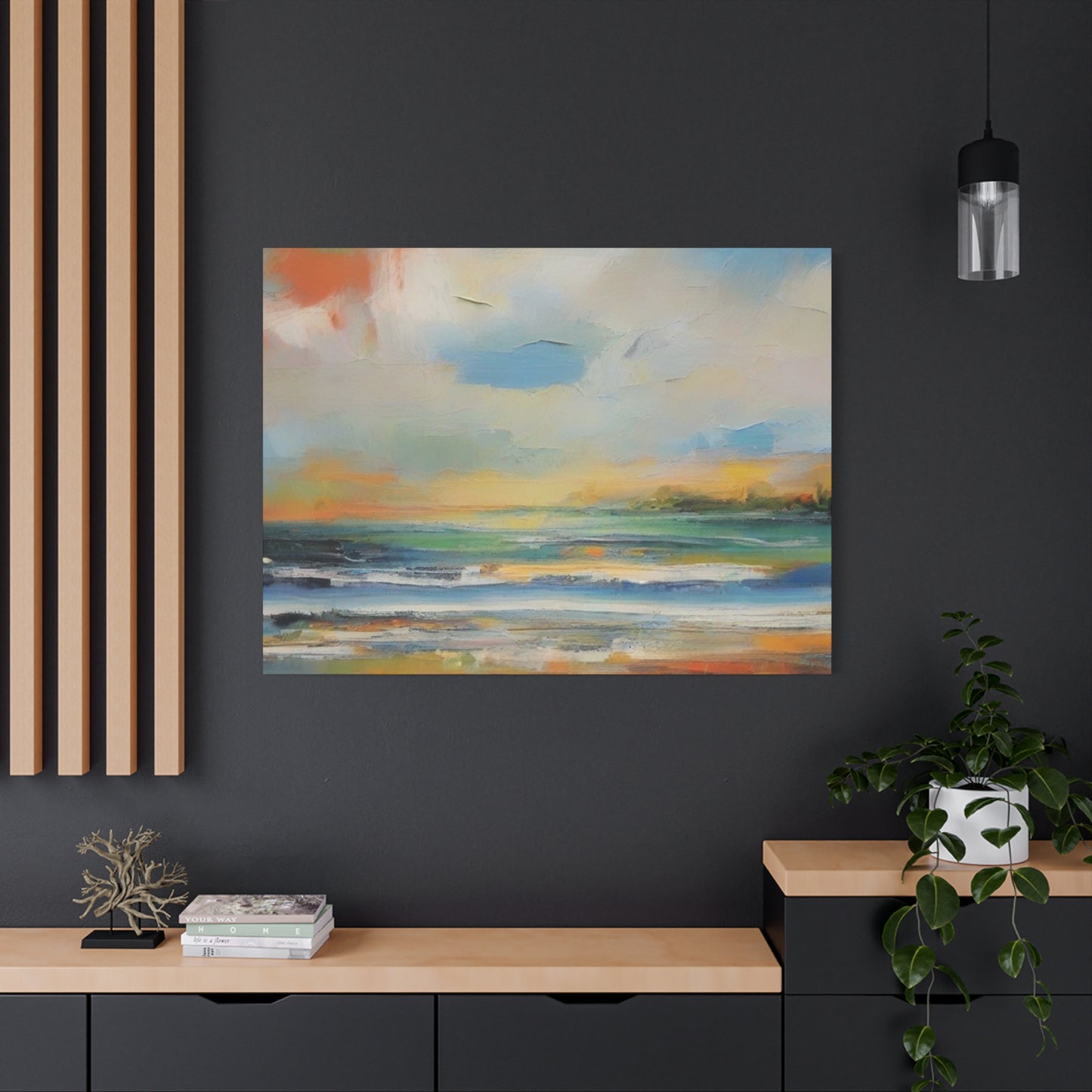 Abstract Art Canvas Print – Modern Wall Art, Digital Artwork, Matte Canvas, Ready to Hang, Home & Office Décor, Modern Wall Décor, Serene Coastal Canvas Art