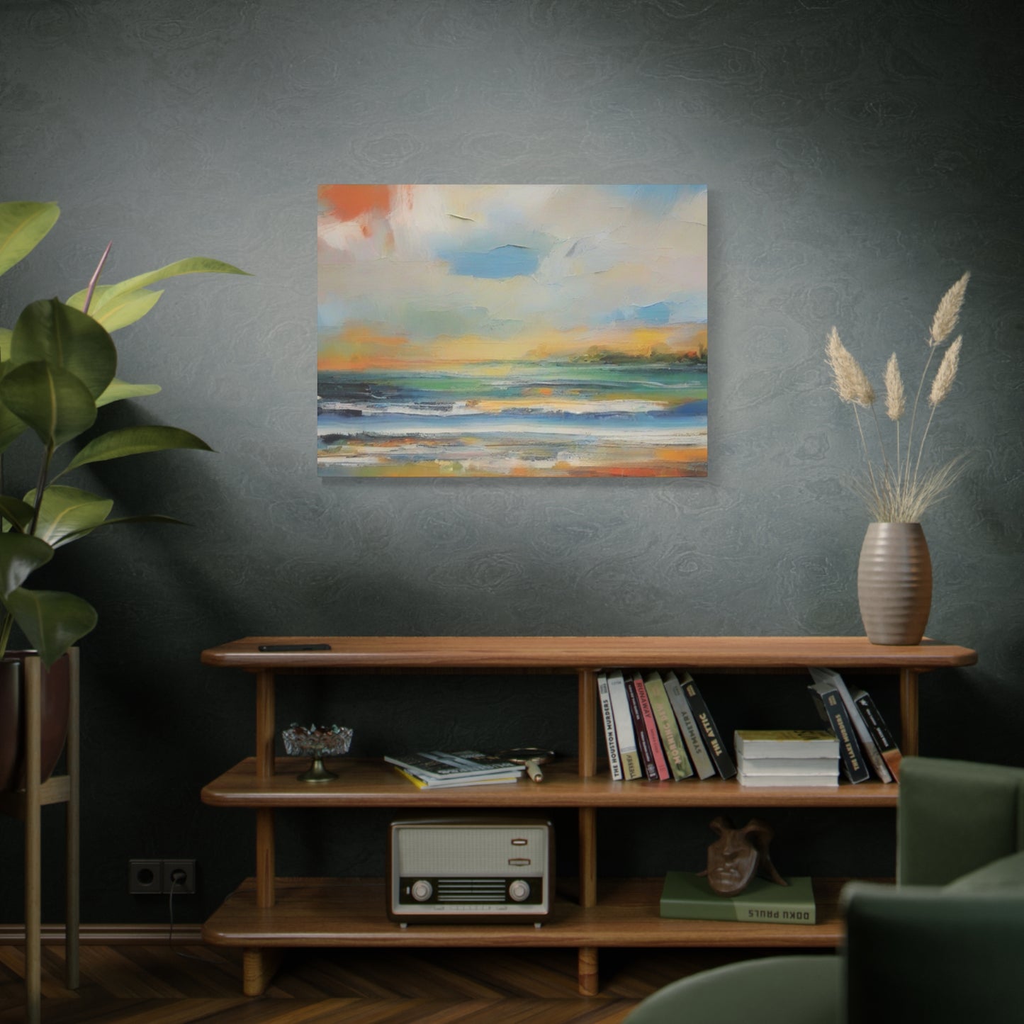 Abstract Art Canvas Print – Modern Wall Art, Matte Canvas, Ready to Hang, Home & Office Décor, Modern Wall Décor, Serene Coastal Canvas Art