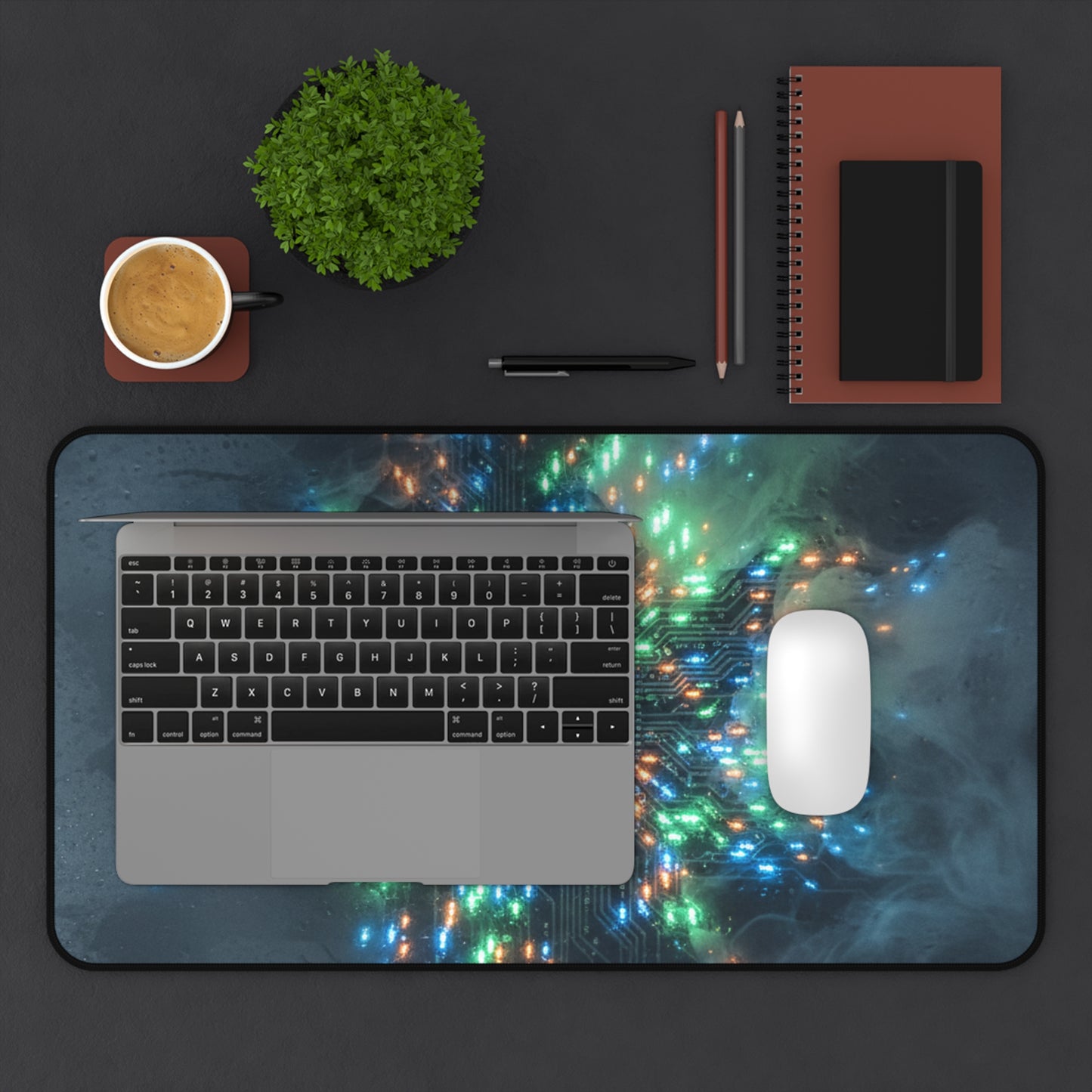 Large Gaming Mouse Pad – Premium Mouse Pad & Tech Accessory for Home & Office, Premium Desk Mat, Gaming Mouse Pad, Non-slip, Tech Core LED Burst Desk Mat — RGB Circuit Gamer Mouse Pad