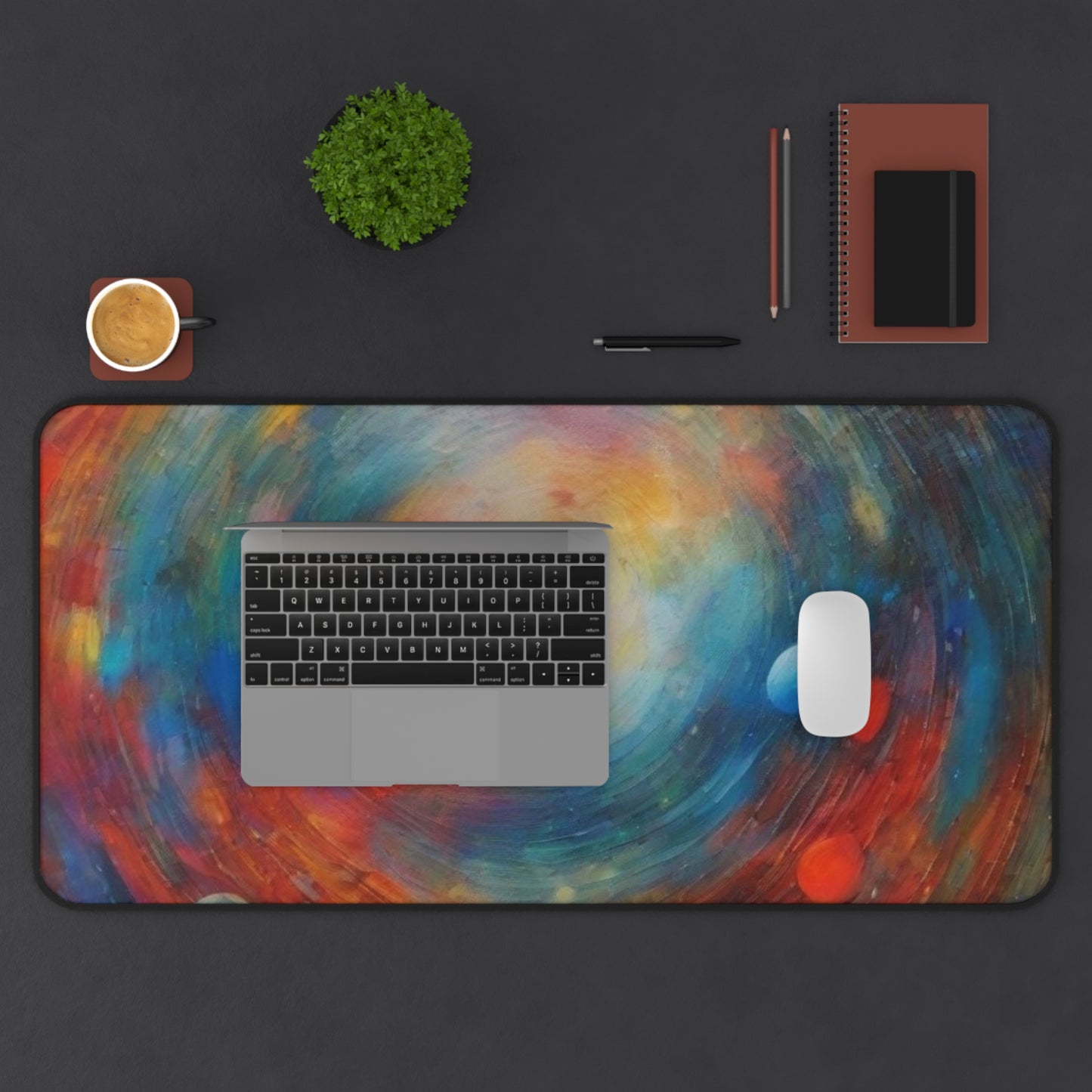 Large Gaming Mouse Pad – Premium Mouse Pad & Tech Accessory for Home & Office, Premium Desk Mat, Gaming Mouse Pad, Non-slip, Galaxy Spiral Desk Mat — Colorful Cosmic Mousepad for Office & Gaming