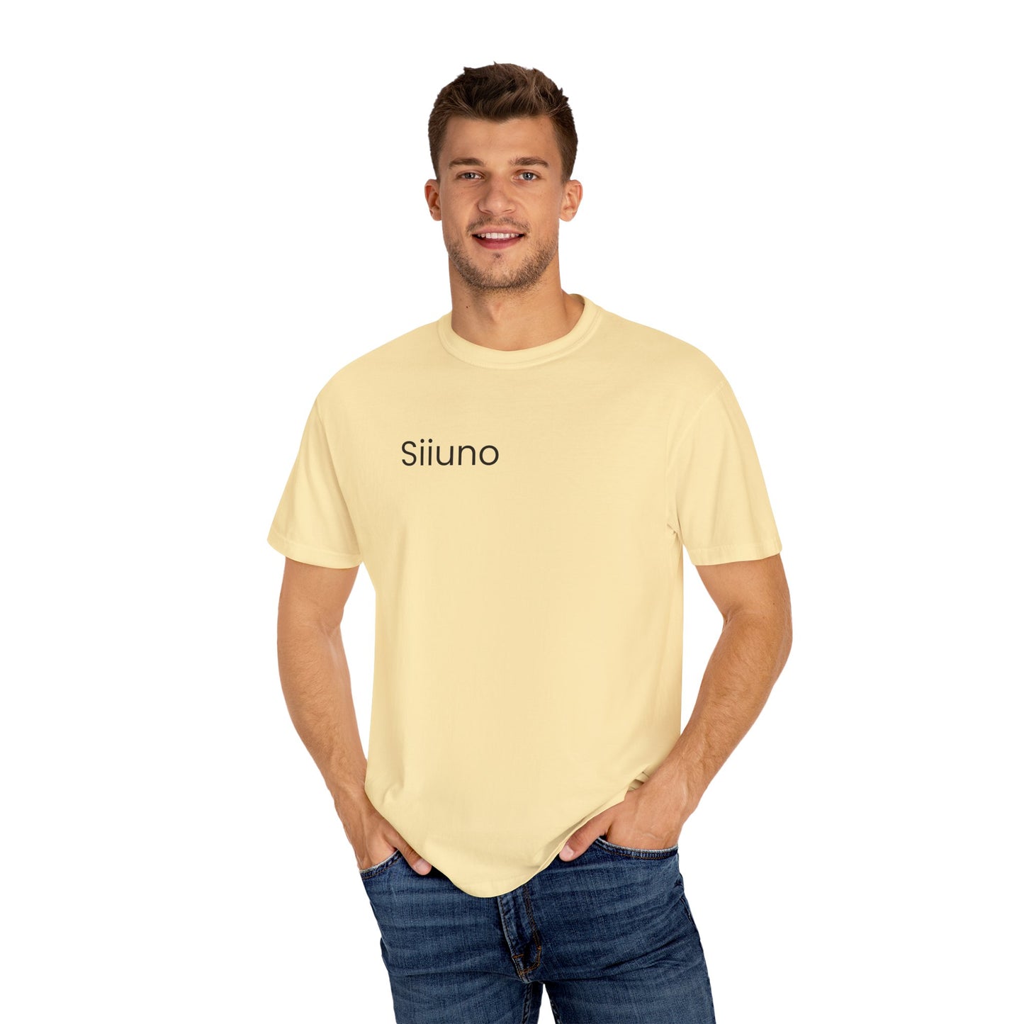 Siiuno Garment-Dyed T-shirt for Everyday Comfort, Unisex Tee for Casual Wear, Gift for Friends, Relaxed Style Tee, Versatile Summer Top