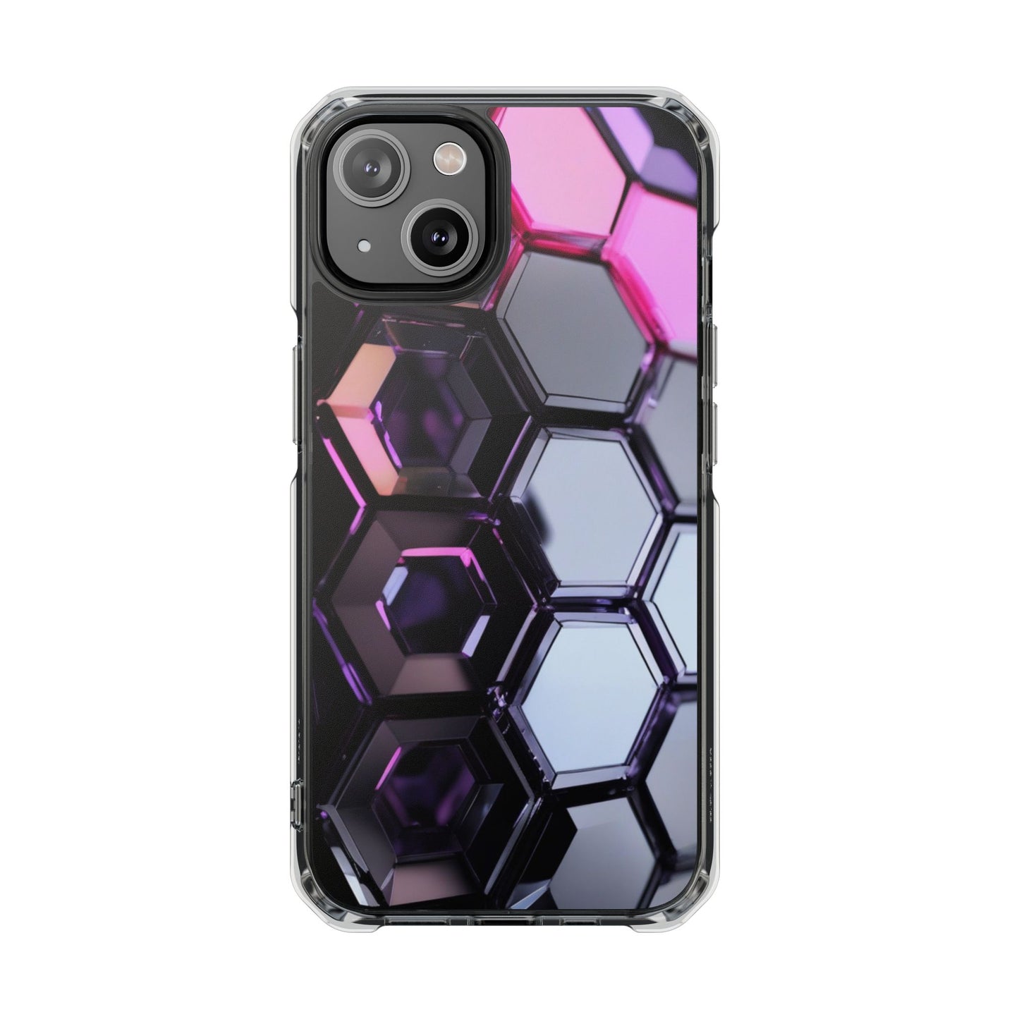 Magnetic Phone Case for iPhone 16/15/14 | Stylish Clear Impact Case, Trendy Protection for iPhone, Unique Gifts for Tech Lovers, Modern Aesthetic