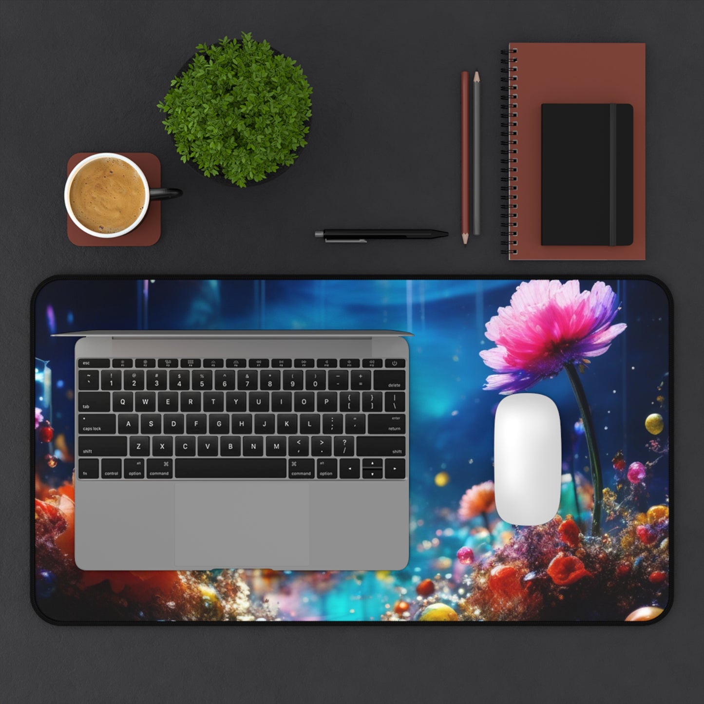 Large Gaming Mouse Pad – Premium Mouse Pad & Tech Accessory for Home & Office, Premium Desk Mat, Gaming Mouse Pad, Non-slip. Floral Dreamscape Desk Mat — Vibrant Underwater Garden Mouse Pad