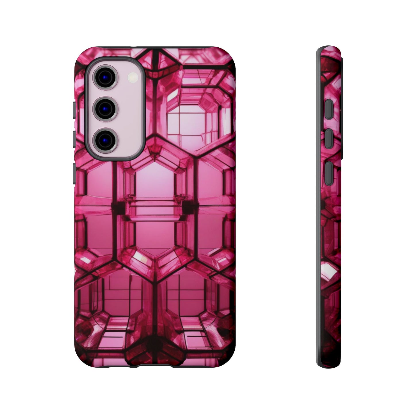 Stylish Tough Phone Case for Samsung Galaxy S25/S24/S23 - Pink, Gifts for Her, New Phone Case