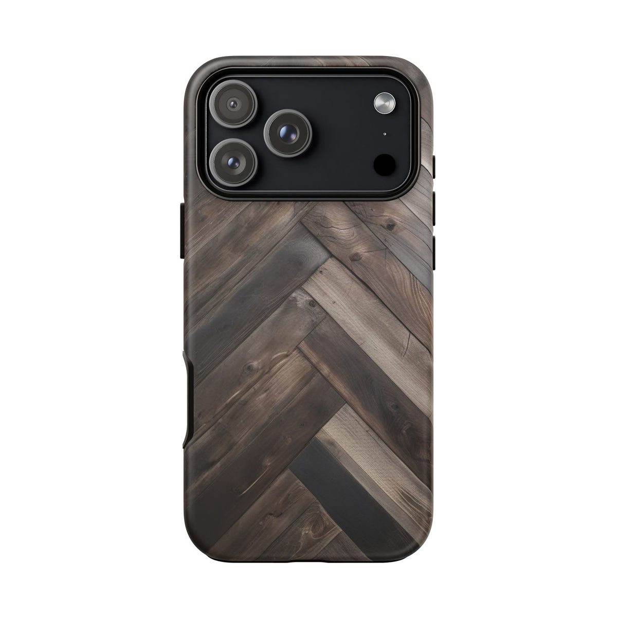 iPhone Tough Cases Phone Cases for iPhone 14\15\16\17\18– Dual Layer, Matte/Glossy Finish, Wireless Charging Compatible. Durable Phone Case with Modern Wood Design.