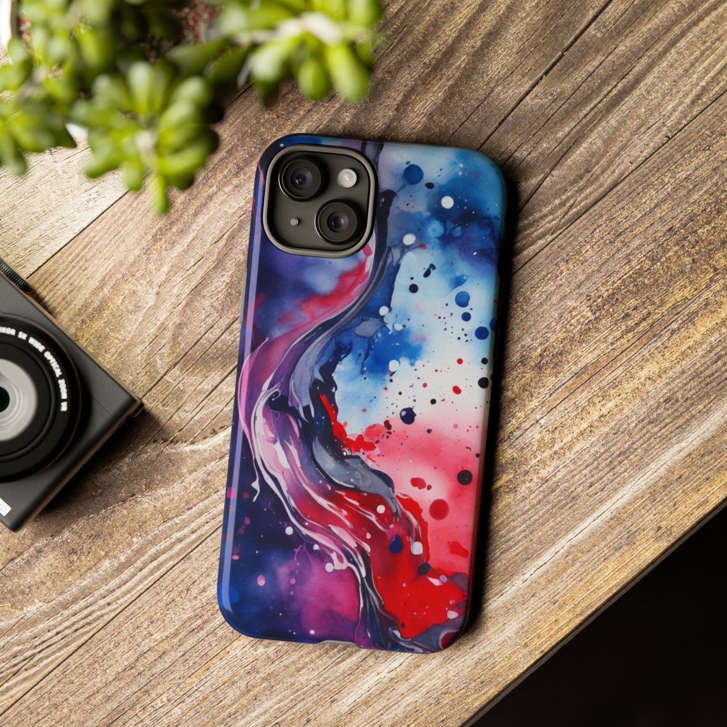 Abstract Galaxy Tough Phone Case  for iPhone 17/16/15/14 – Protective Cover