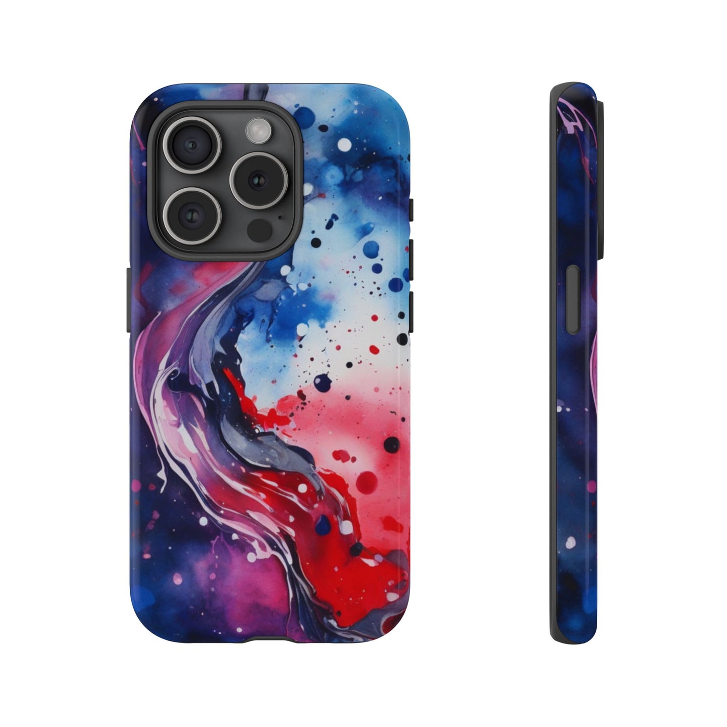 Abstract Galaxy Tough Phone Case  for iPhone 17/16/15/14 – Protective Cover