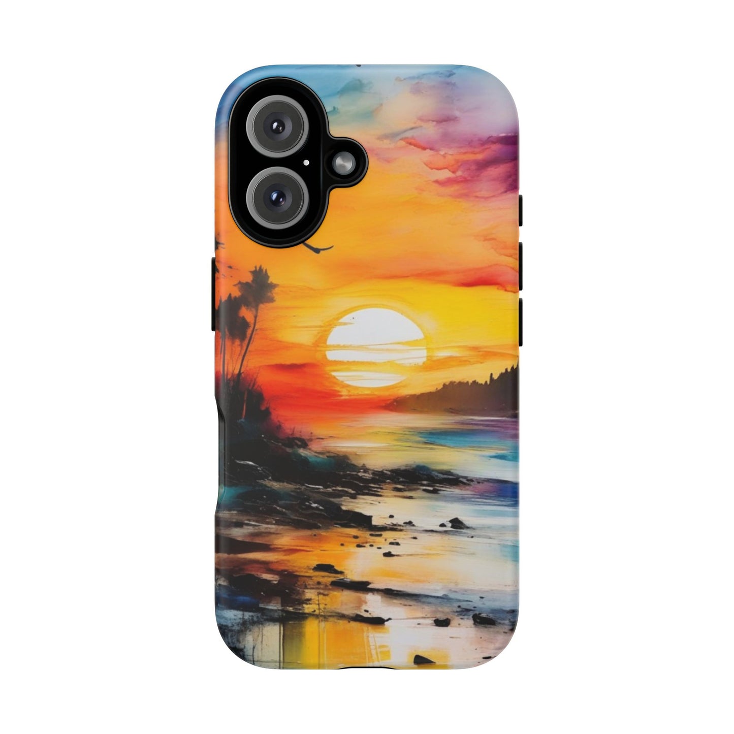 iPhone Tough Case Phone Case for iPhone 16/16 Plus/16 Pro/16 Pro Max – Dual Layer, Matte/Glossy Finish, Wireless Charging Compatible