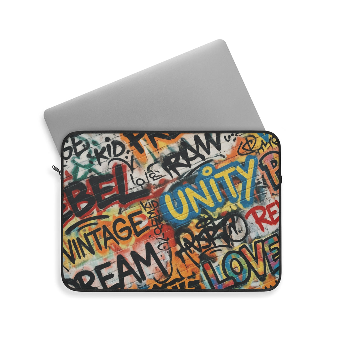 Laptop Sleeve - Modern Tech Accessory, Gift for Students, Stylish Computer Case, Office Essentials | Chic Device Protection for Tech Lovers, Modern Gift, College Essentials, Travel Accessory. Street Art Freedom Unity Peace Laptop Sleeve