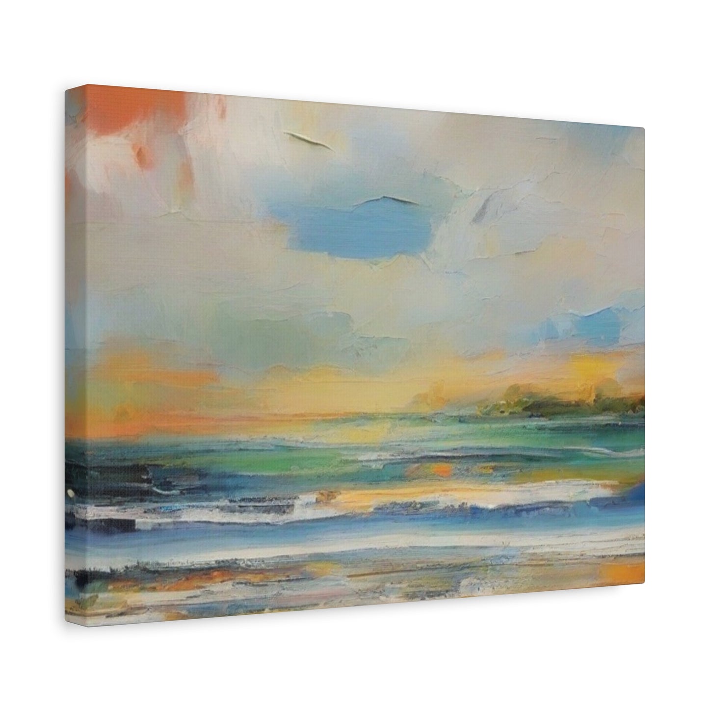 Abstract Art Canvas Print – Modern Wall Art, Matte Canvas, Ready to Hang, Home & Office Décor, Modern Wall Décor, Serene Coastal Canvas Art