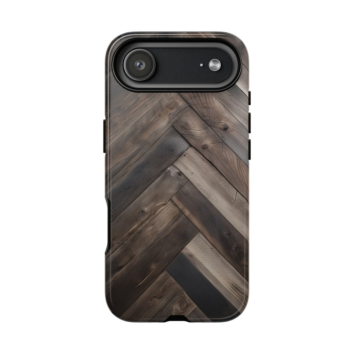 iPhone Tough Cases Phone Cases for iPhone 14\15\16\17\18– Dual Layer, Matte/Glossy Finish, Wireless Charging Compatible. Durable Phone Case with Modern Wood Design.