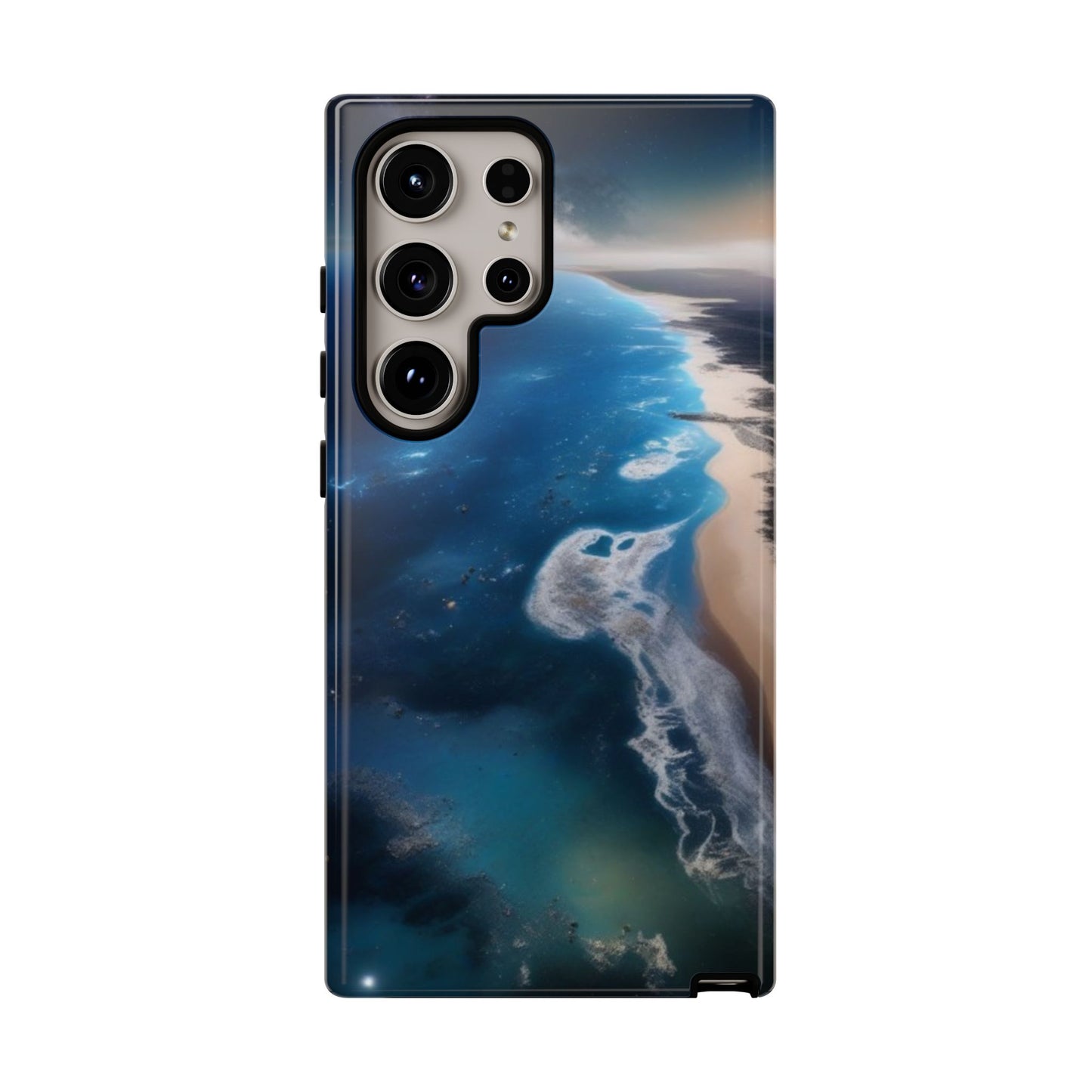 Tough Case Phone Case for Samsung Galaxy S26/S25/S24/S23/S22 – Dual Layer, Matte/Glossy Finish, Wireless Charging CompatibleOcean Wave Phone Case - Tough, Stylish Protection for Beach Lovers