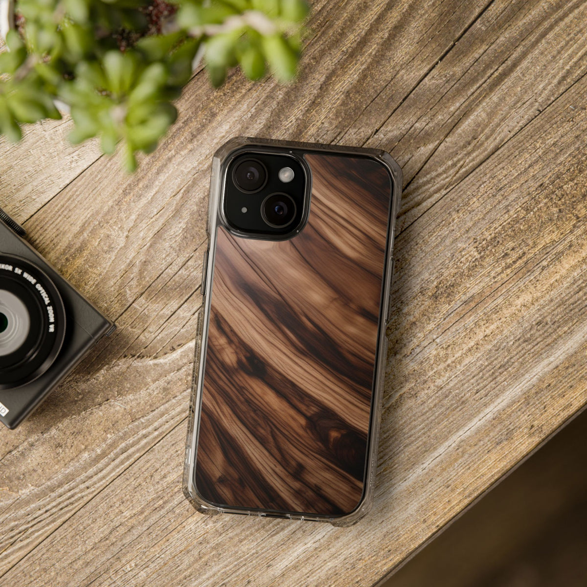 Magnetic Phone Case for iPhone 16/15/14 - Stylish Wood Texture, Durable Protection, Perfect Gift for Him/Her, Ideal for Any Occasion