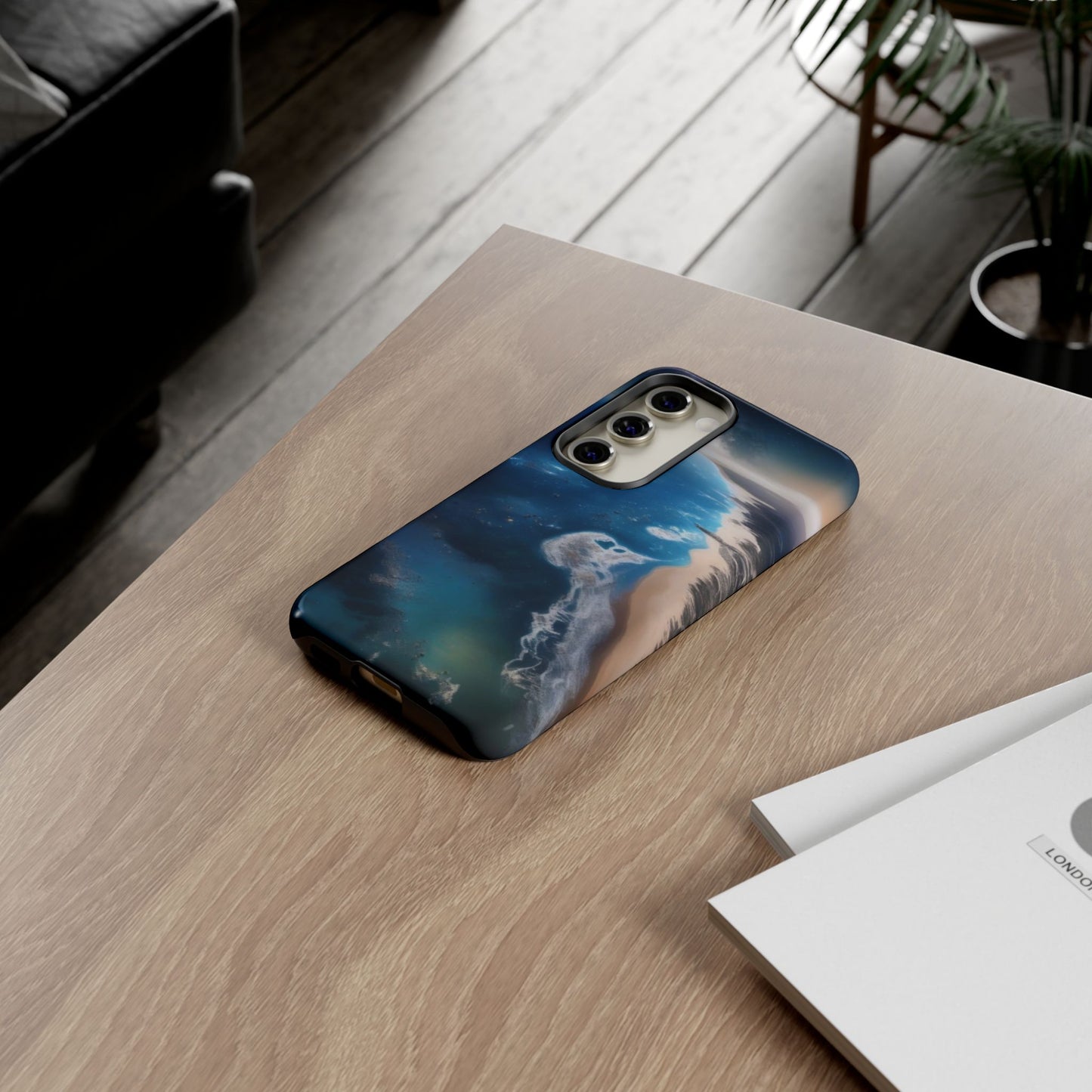 Tough Case Phone Case for Samsung Galaxy S26/S25/S24/S23/S22 – Dual Layer, Matte/Glossy Finish, Wireless Charging CompatibleOcean Wave Phone Case - Tough, Stylish Protection for Beach Lovers