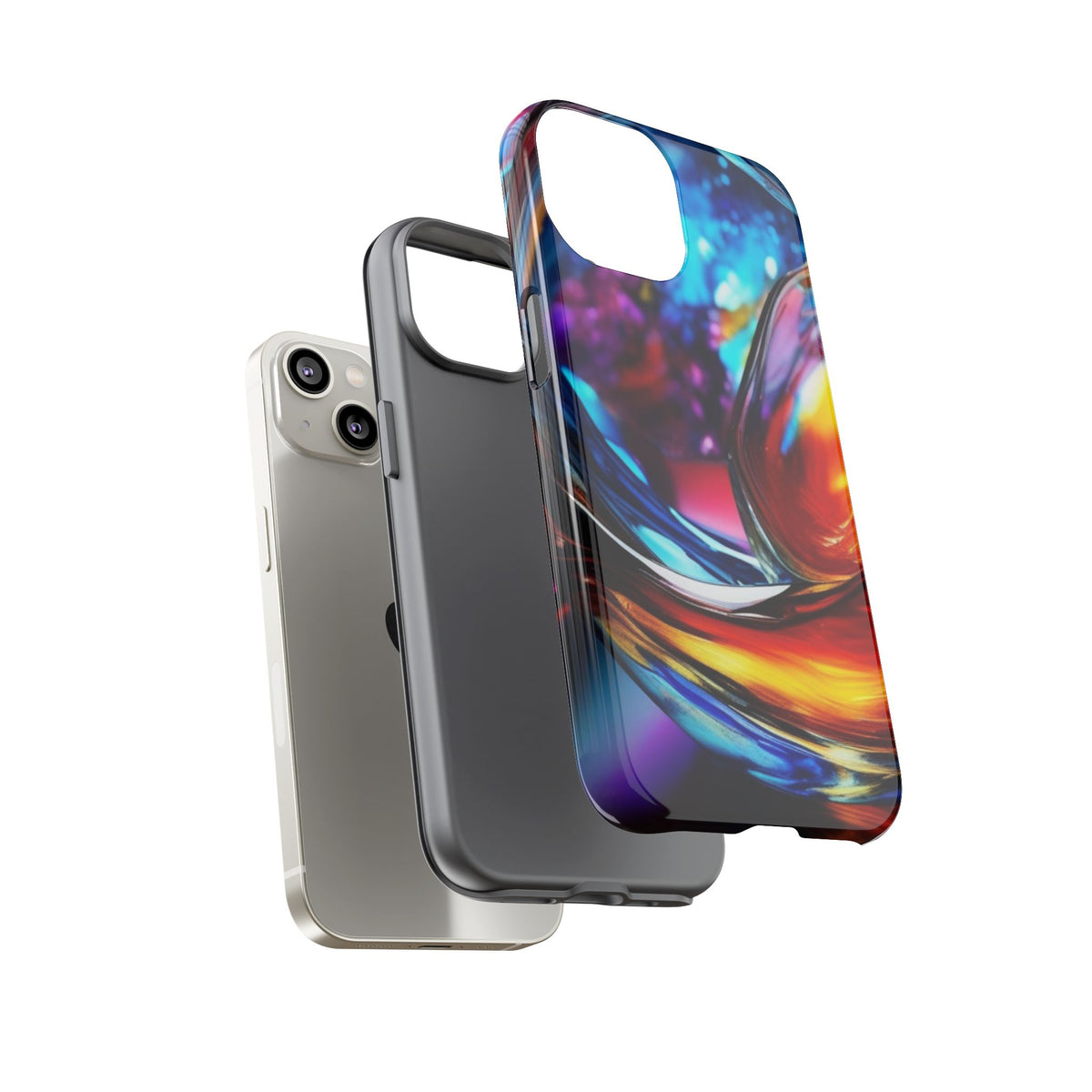 Vibrant Phone Case, Tough Cases for iPhone 17/16/15/14, Stylish Smartphone Cover, Colorful Mobile Accessories, Gift for Tech Lovers